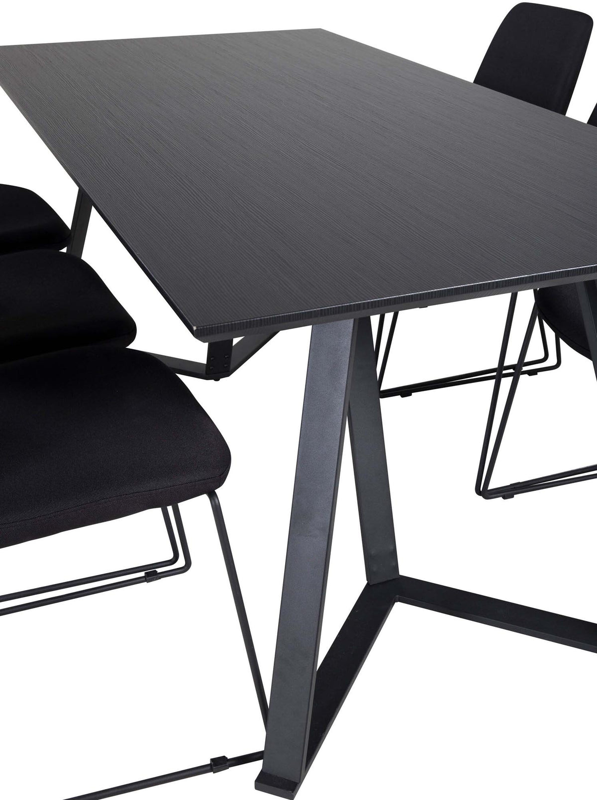 Marina Esszimmerset Muce 180cm/6St. in Schwarz präsentiert im Onlineshop von KAQTU Design AG. Esszimmerset ist von Venture Home