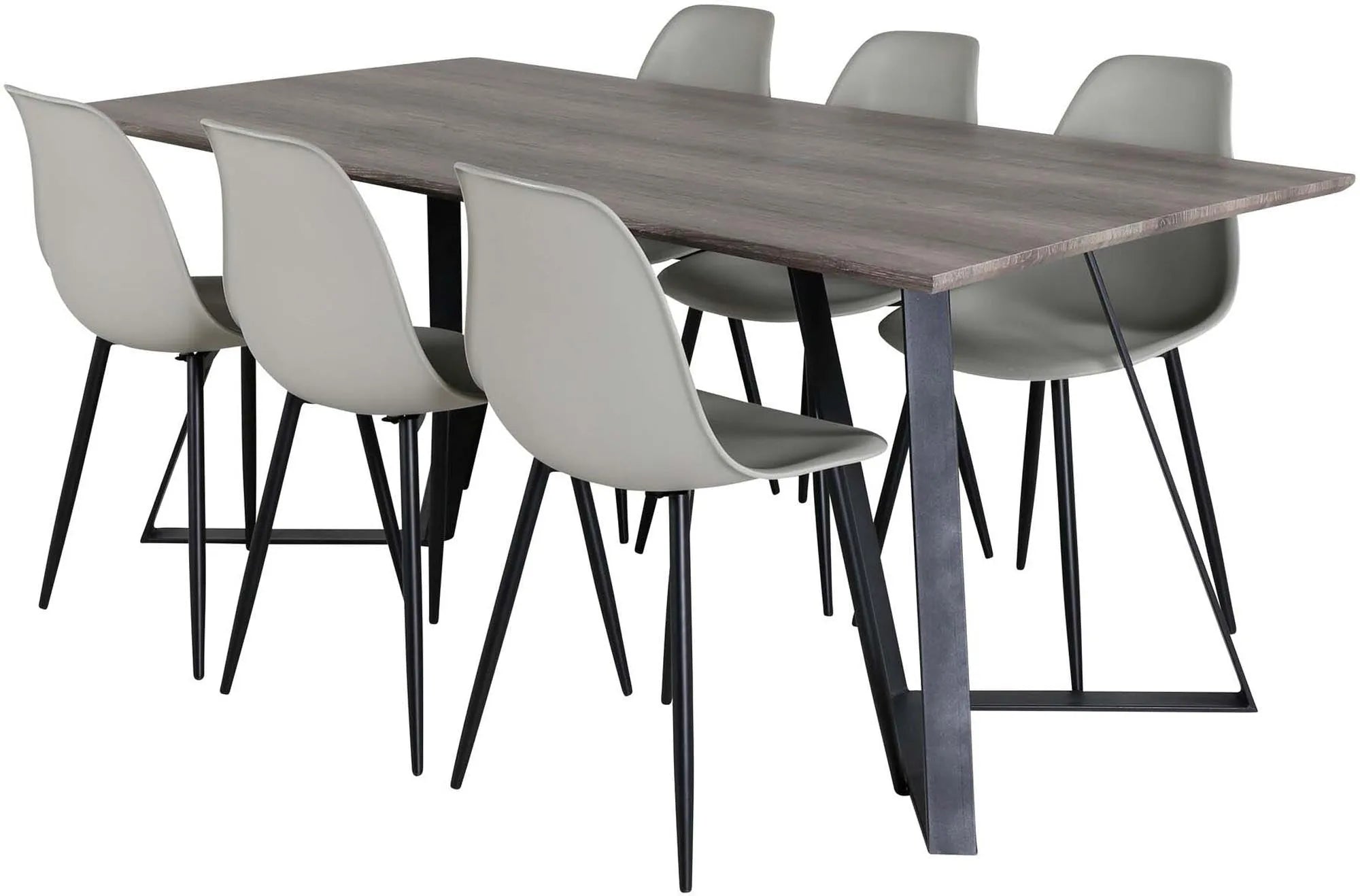 Elegantes Esszimmerset mit 180 cm Tisch und 6 Stühlen, modernes Design, ideal für stilvolle und zeitgemäße Wohnräume.