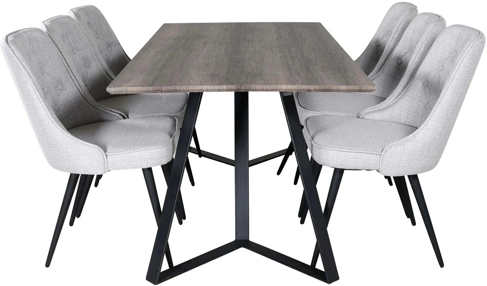 Luxuriöses Marina Esszimmerset Velvet 180cm für 6 Personen von Venture.