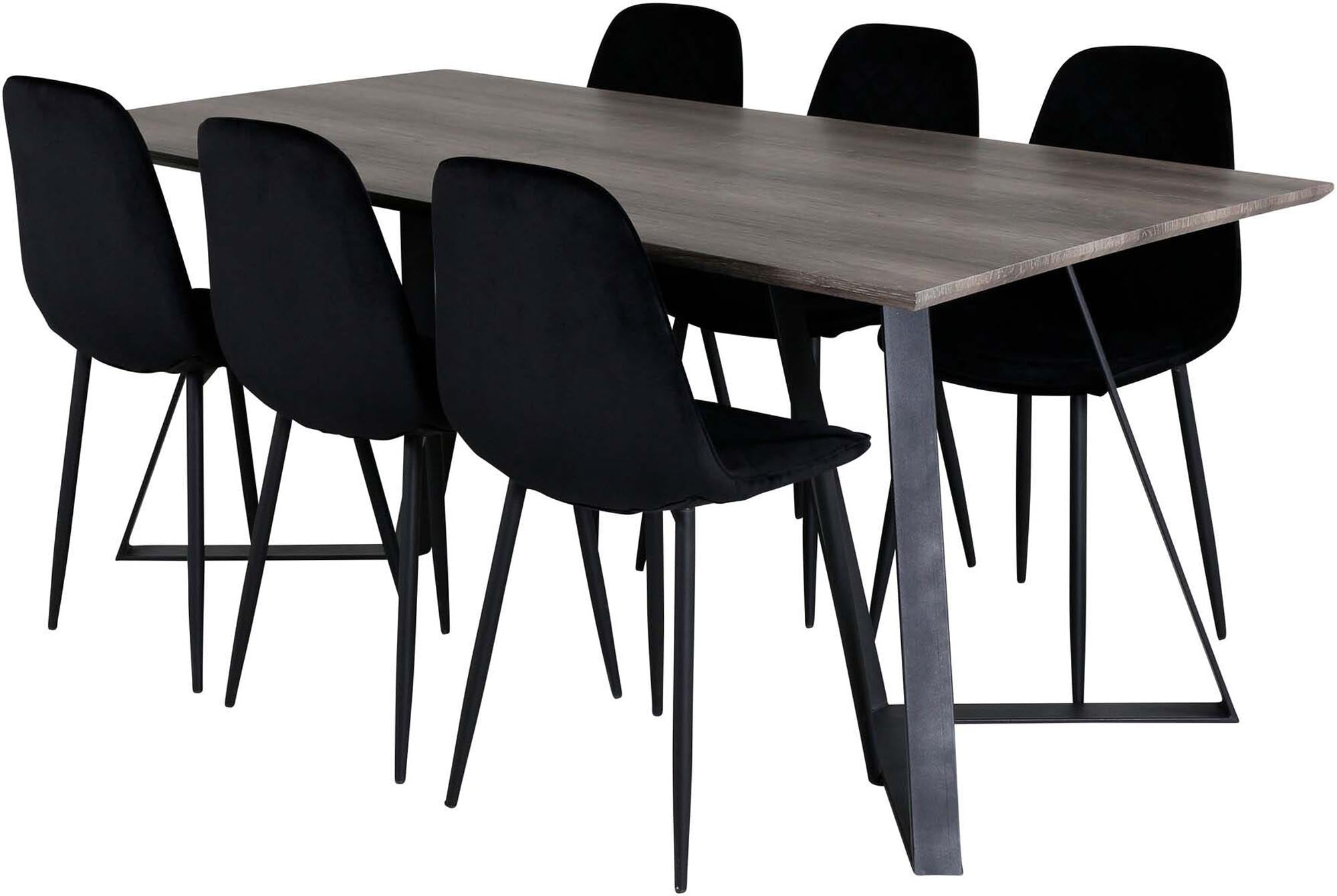 Marina Dining Room Set Polar Diamond 180cm/6pcs.