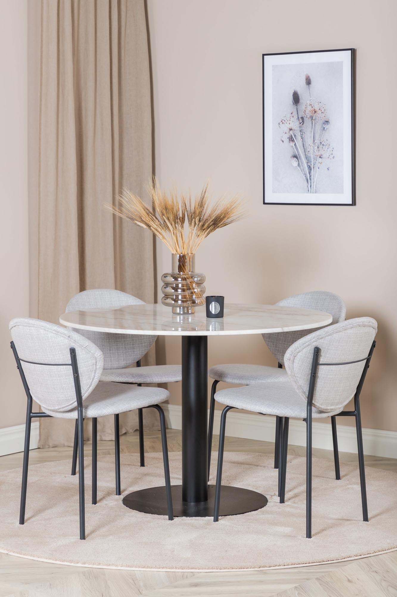 Estelle Esszimmerset + Vault ⌀106cm/4St.