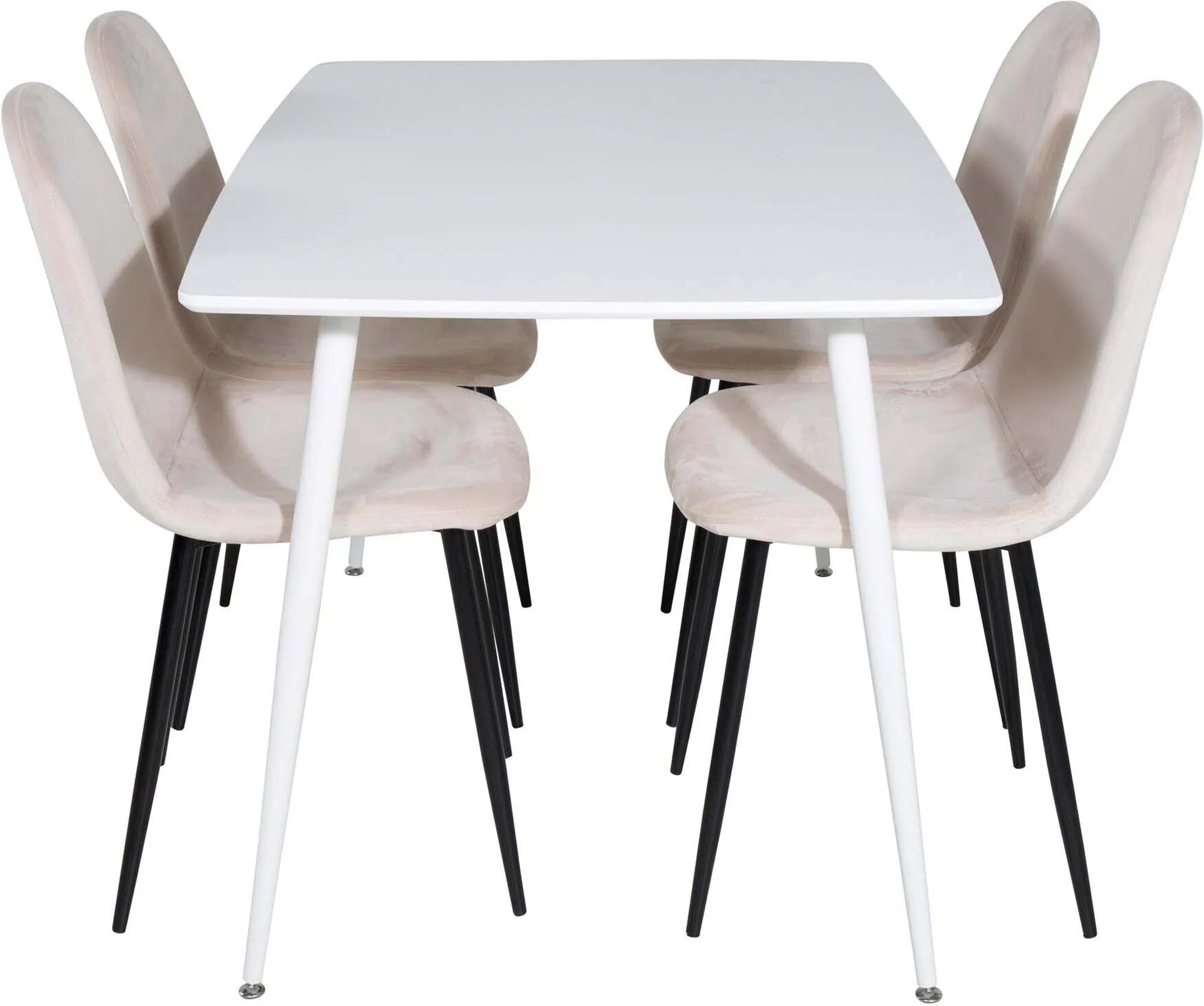 Stilvolles Polar Esszimmerset: 120cm Tisch & 4 Stühle von Venture Home.