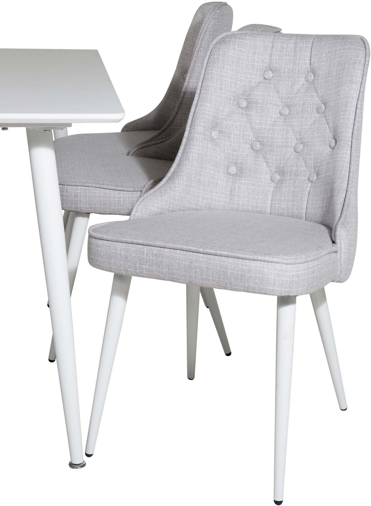 Polar Esszimmerset + Velvet Deluxe 180cm/6St. in Weiss präsentiert im Onlineshop von KAQTU Design AG. Esszimmerset ist von Venture Home
