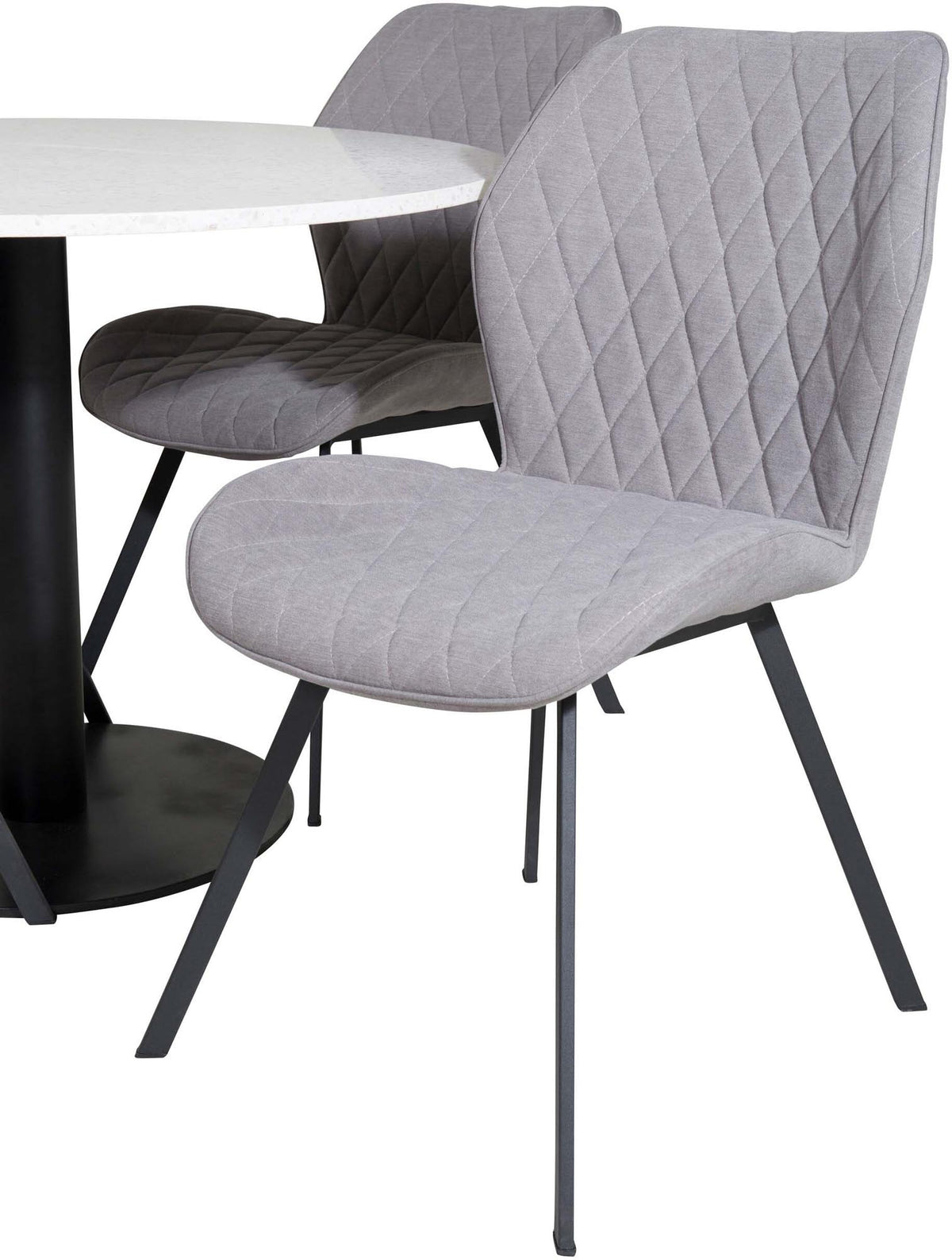 Razzia Esszimmerset + Gemma ⌀106cm/4St. in Schwarzgrau präsentiert im Onlineshop von KAQTU Design AG. Esszimmerset ist von Venture Home