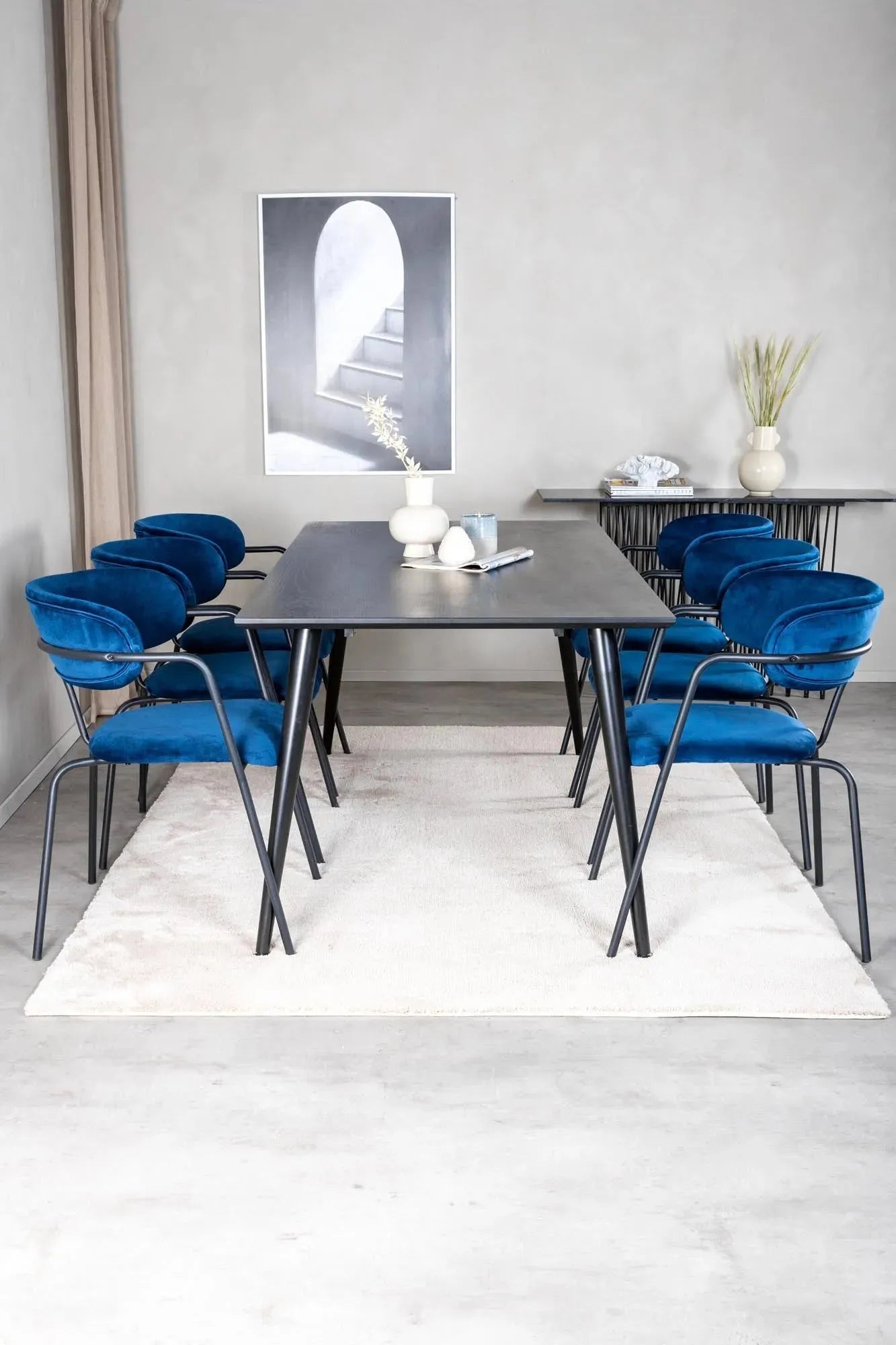 Elegantes Dipp Esszimmerset mit 180cm Tisch und 6 Stühlen von Venture.