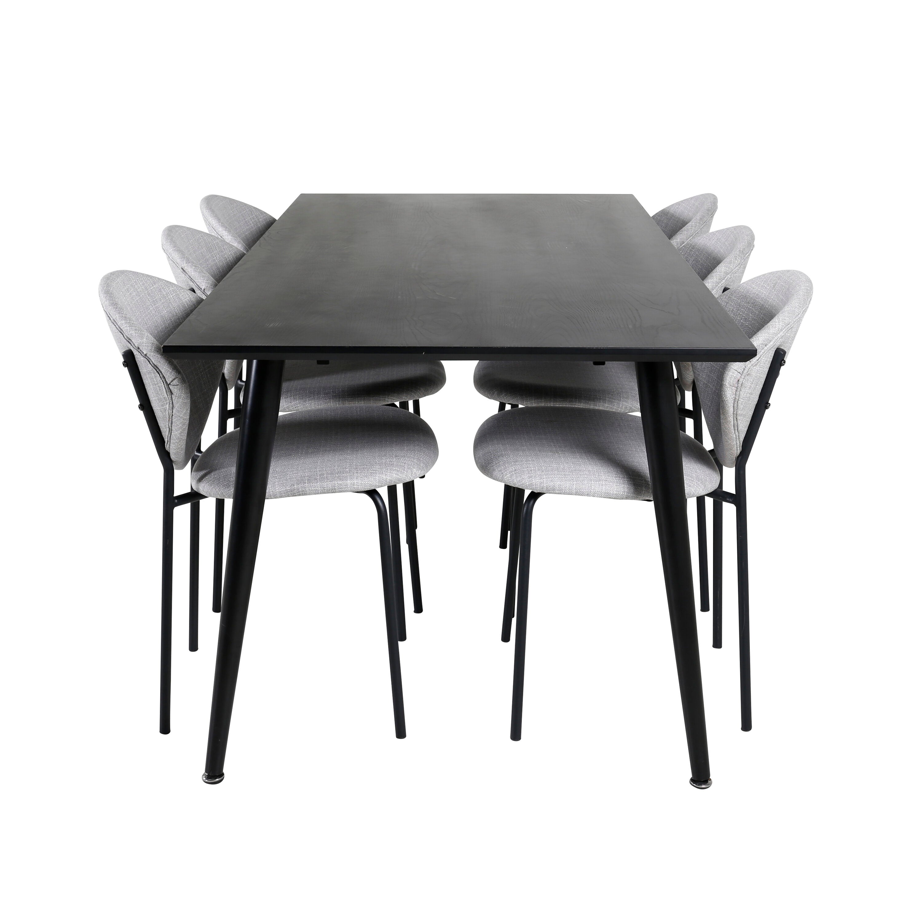 Dipp Esszimmerset + Vault 180cm/6St. in Schwarzgrau präsentiert im Onlineshop von KAQTU Design AG. Esszimmerset ist von Venture Home