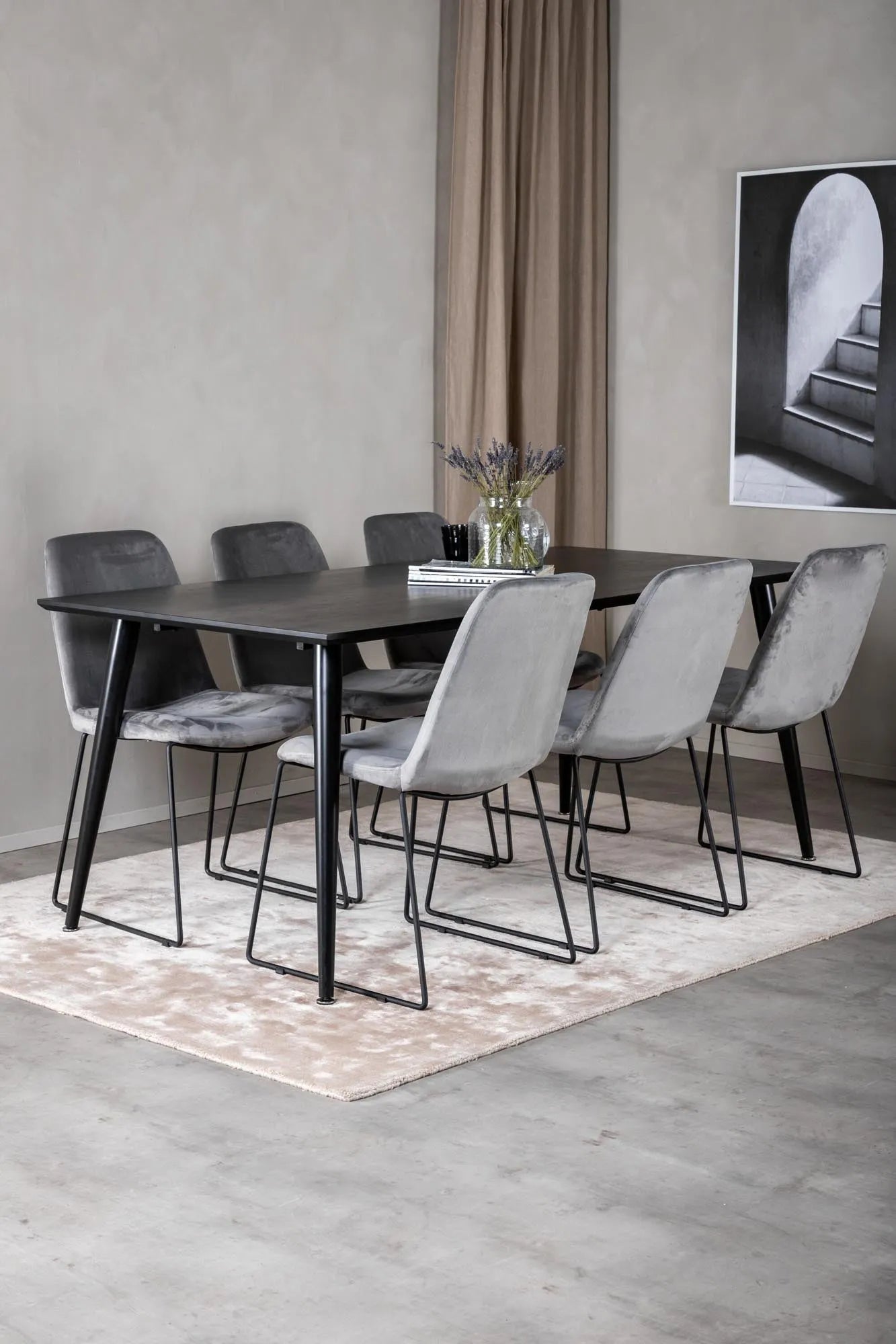 Modernes Dipp Esszimmerset 180cm mit 6 Stühlen von Venture Home.