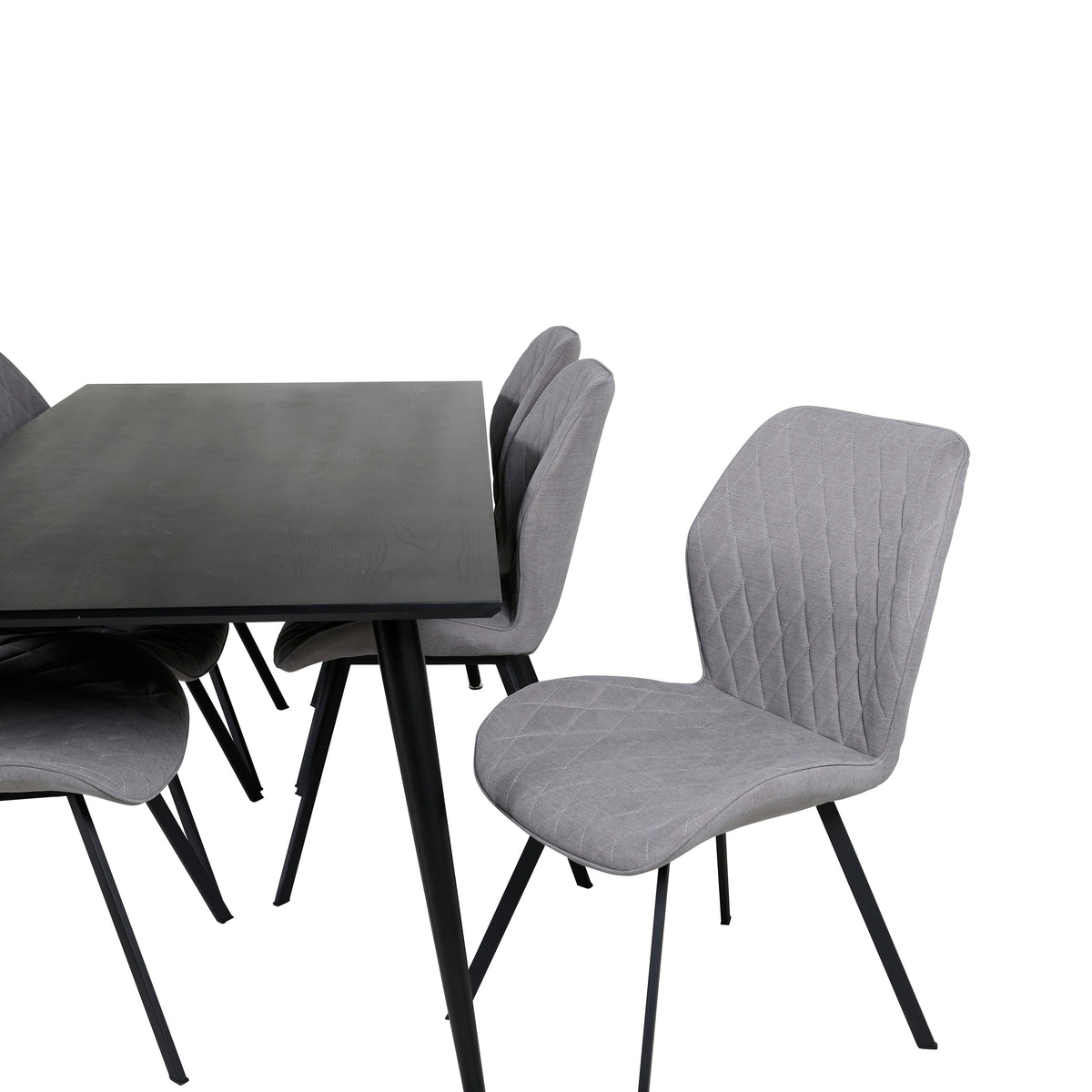 Dipp Esszimmerset + Gemma 180cm/6St. in Schwarz präsentiert im Onlineshop von KAQTU Design AG. Esszimmerset ist von Venture Home