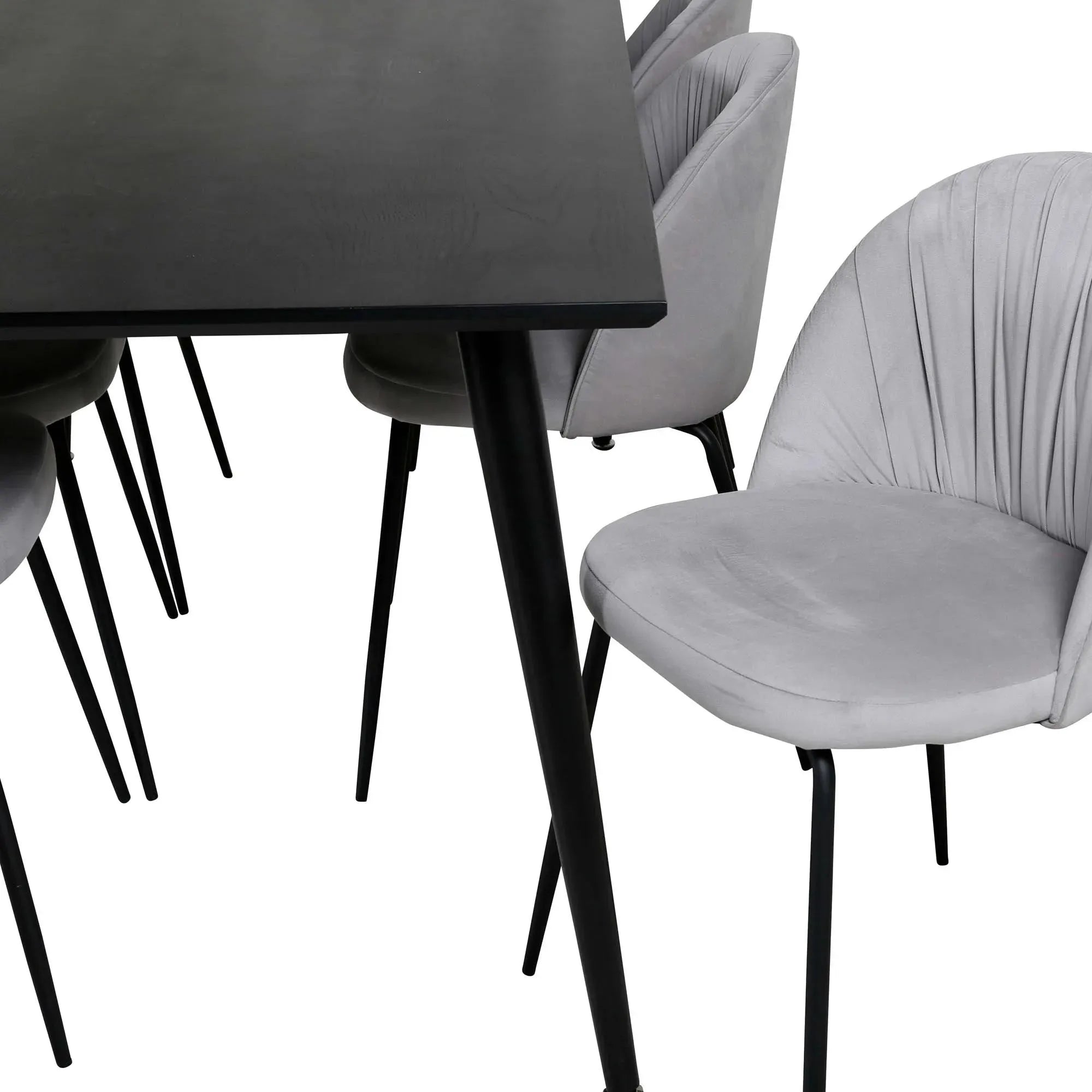 Modernes Dipp Esszimmerset 180cm mit 6 Wrinkles-Stühlen von Venture Home.