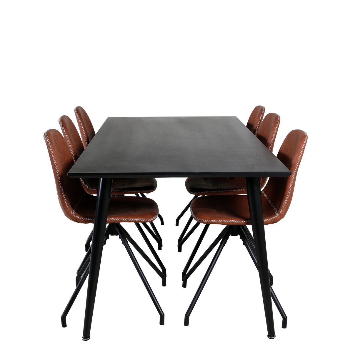 Dipp Esszimmerset + Polar 180cm/6St. in Schwarz / Braun präsentiert im Onlineshop von KAQTU Design AG. Esszimmerset ist von Venture Home