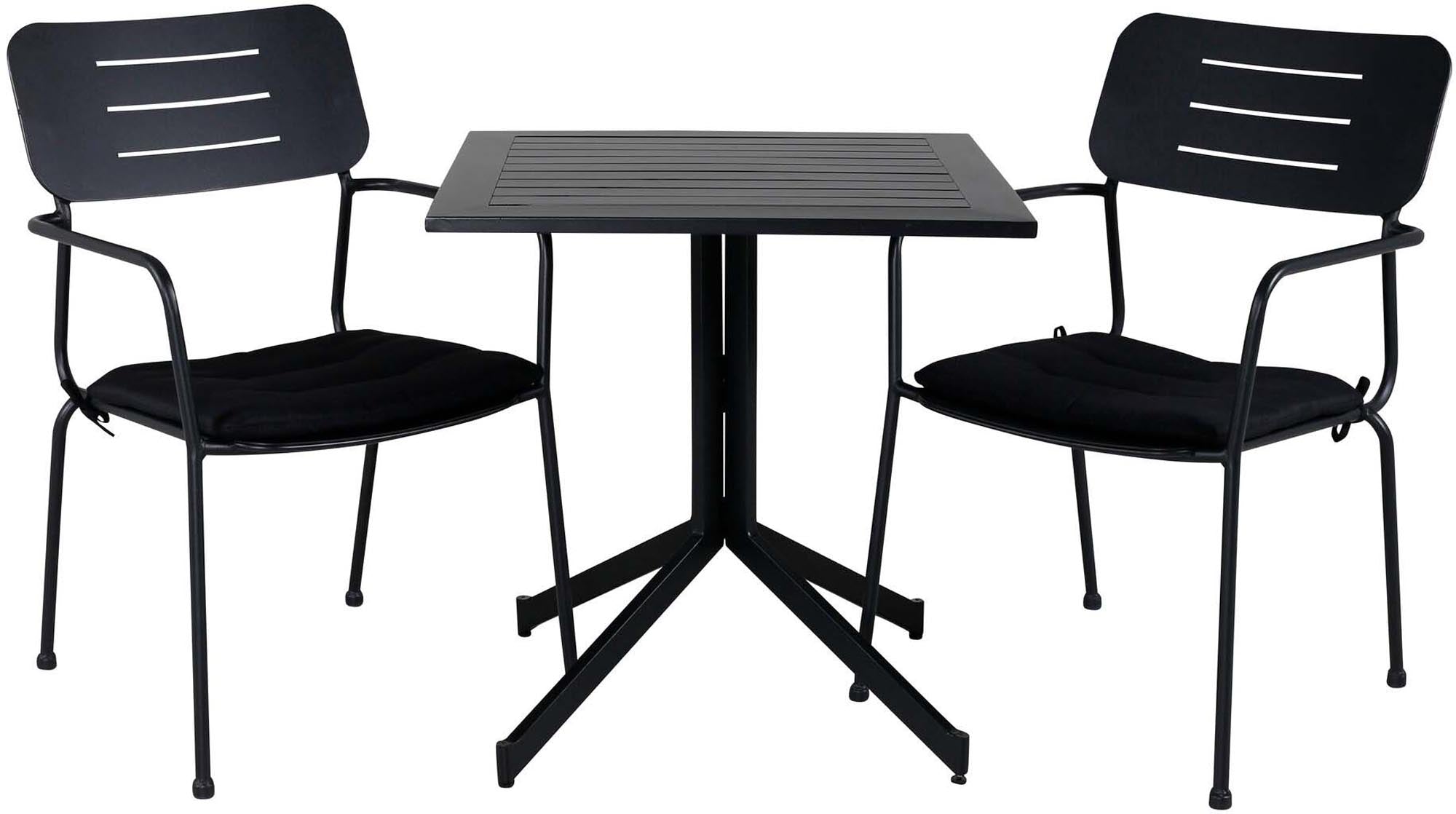 Way Outdoor-Tischset + Nicke 70cm/2St. in Schwarz präsentiert im Onlineshop von KAQTU Design AG. Gartentischset ist von Venture Home