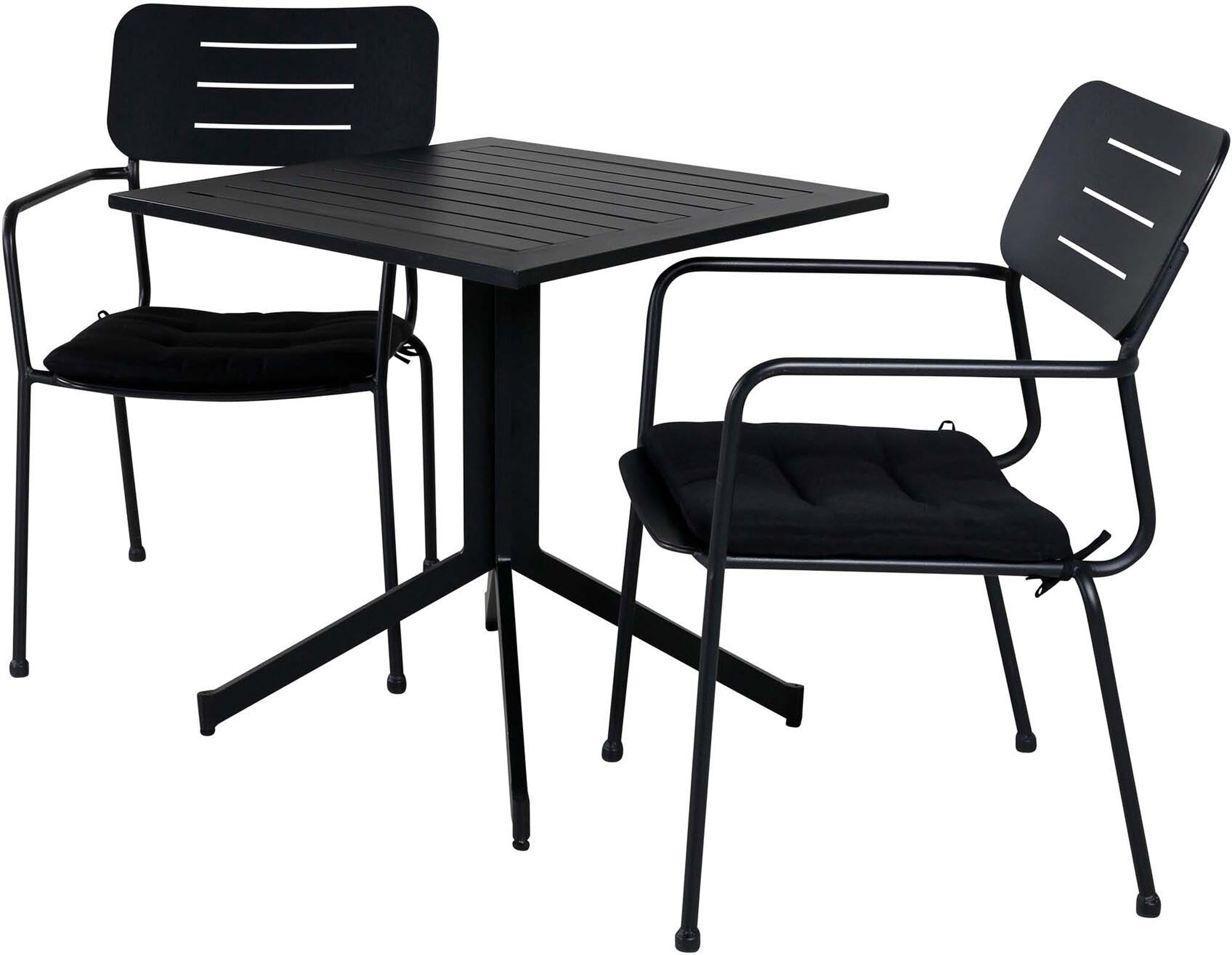 Way Outdoor-Tischset + Nicke 70cm/2St. in Schwarz präsentiert im Onlineshop von KAQTU Design AG. Gartentischset ist von Venture Home