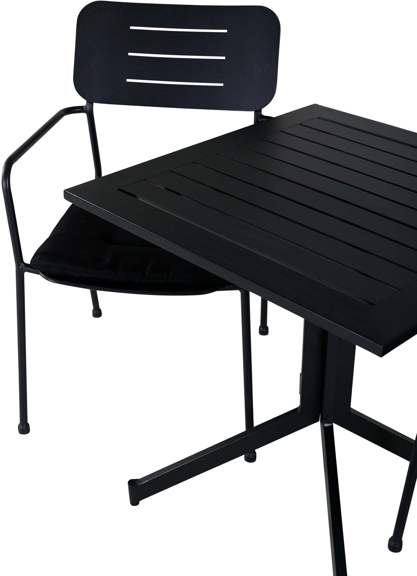 Way Outdoor-Tischset + Nicke 70cm/2St. in Schwarz präsentiert im Onlineshop von KAQTU Design AG. Gartentischset ist von Venture Home