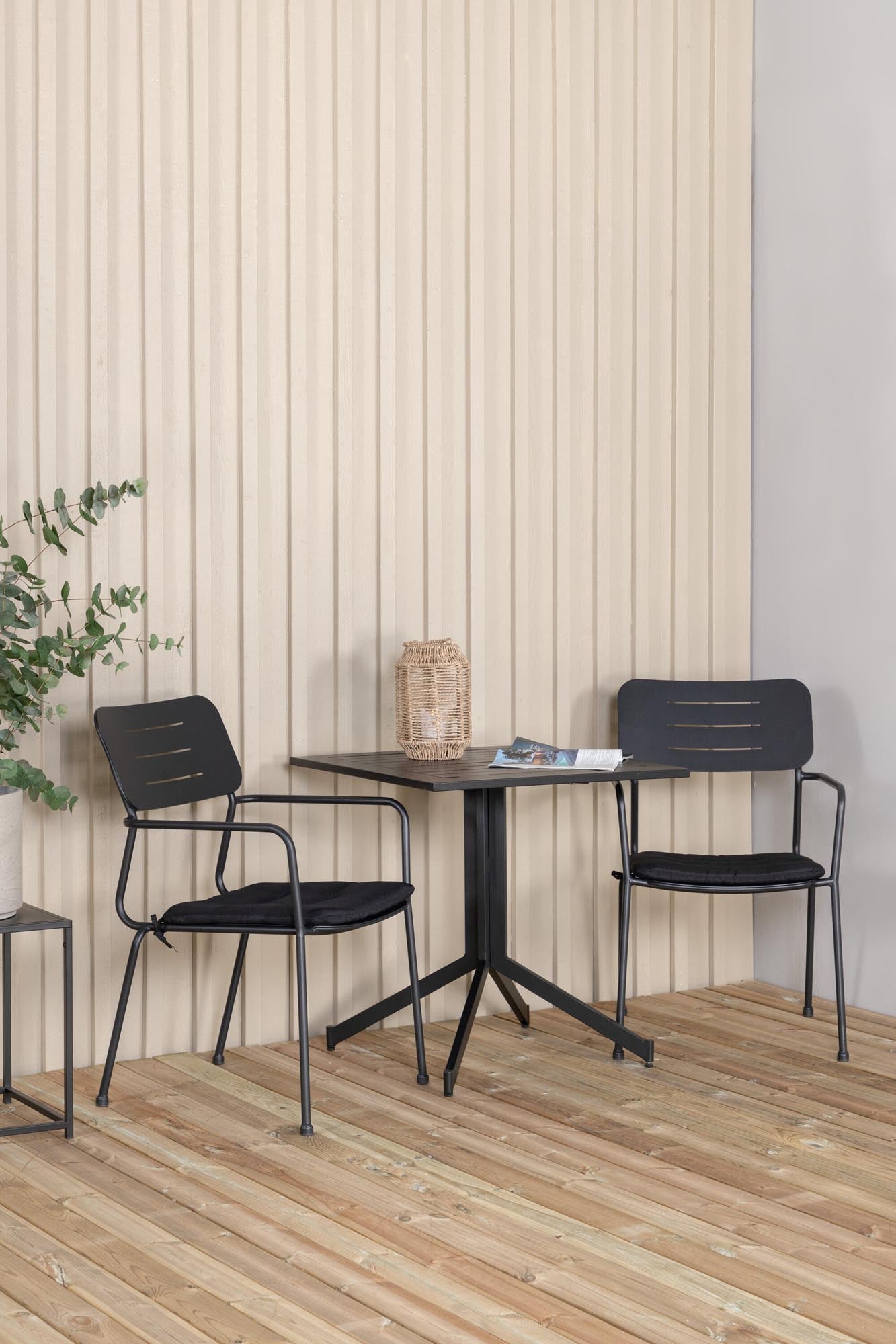 Way Outdoor-Tischset + Nicke 70cm/2St. in Schwarz präsentiert im Onlineshop von KAQTU Design AG. Gartentischset ist von Venture Home