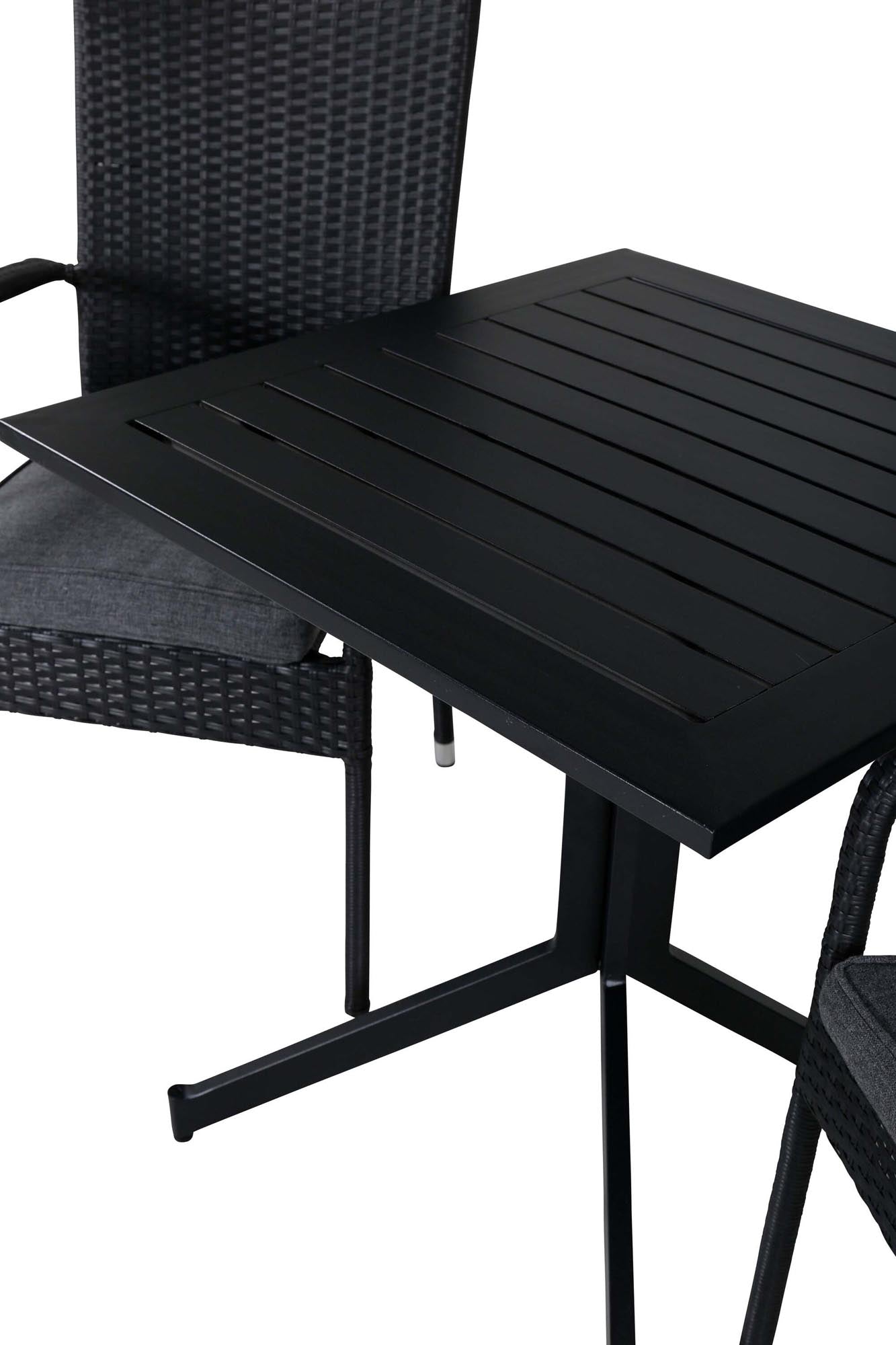 Way Outdoor-Tischset + Anna 70cm/2St. in Schwarz präsentiert im Onlineshop von KAQTU Design AG. Gartentischset ist von Venture Home
