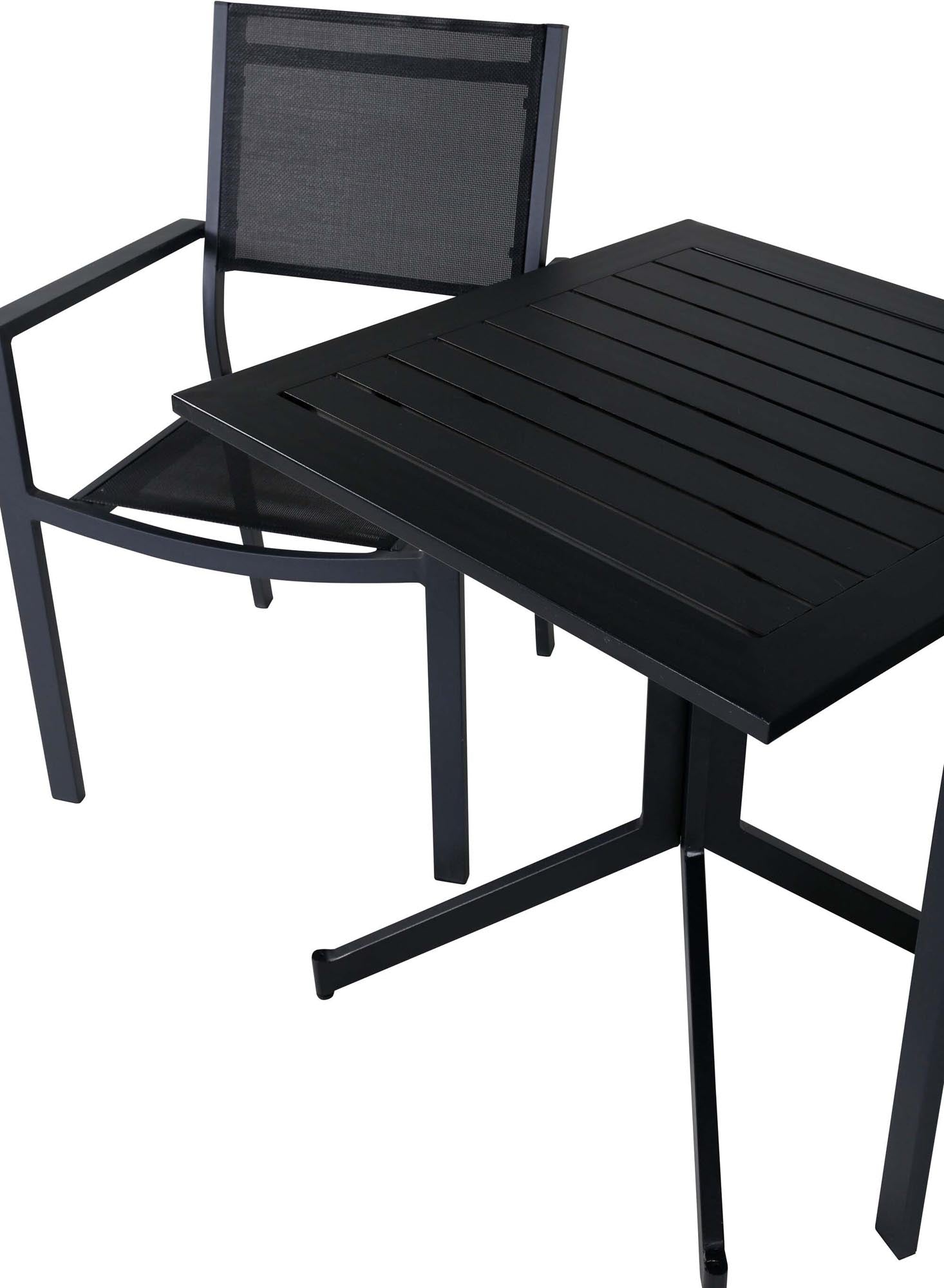 Way Outdoor-Tischset + Copacabana 70cm/2St. in Schwarz präsentiert im Onlineshop von KAQTU Design AG. Gartentischset ist von Venture Home