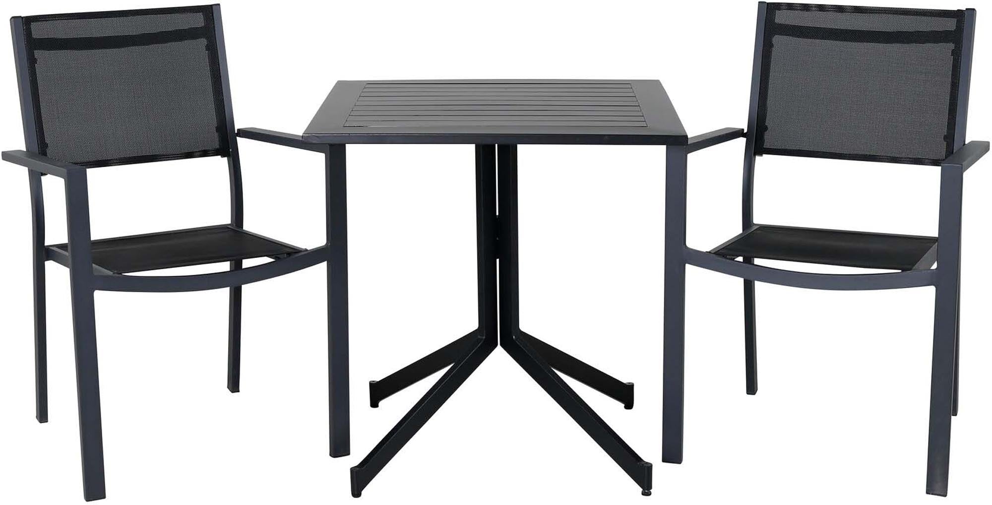 Way Outdoor-Tischset + Copacabana 70cm/2St. in Schwarz präsentiert im Onlineshop von KAQTU Design AG. Gartentischset ist von Venture Home