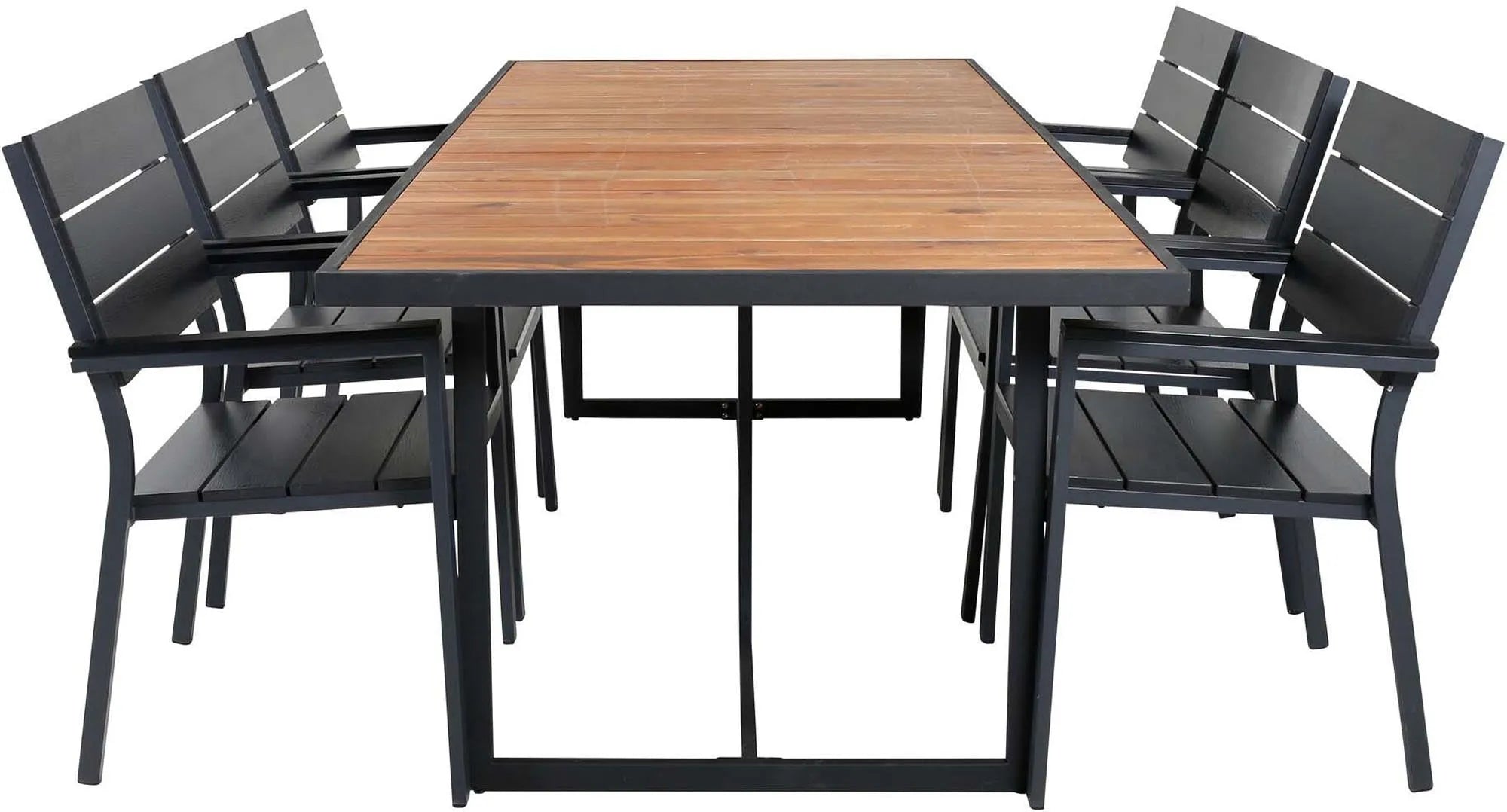Stilvolles Khung Outdoor-Tischset (200cm) von Venture Home: Langlebig, witterungsbeständig, pflegeleicht, ideal für gesellige Runden.