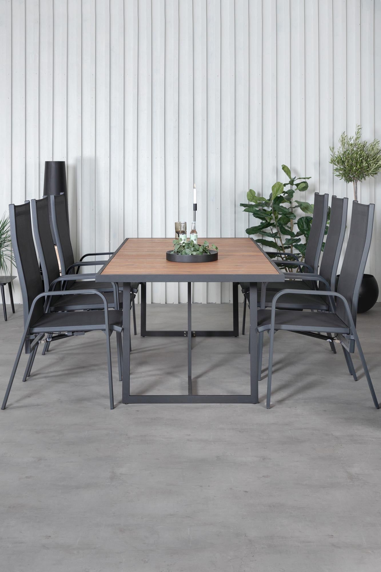 Khung Rechteckiges Gartentisch-Set + Copacabana