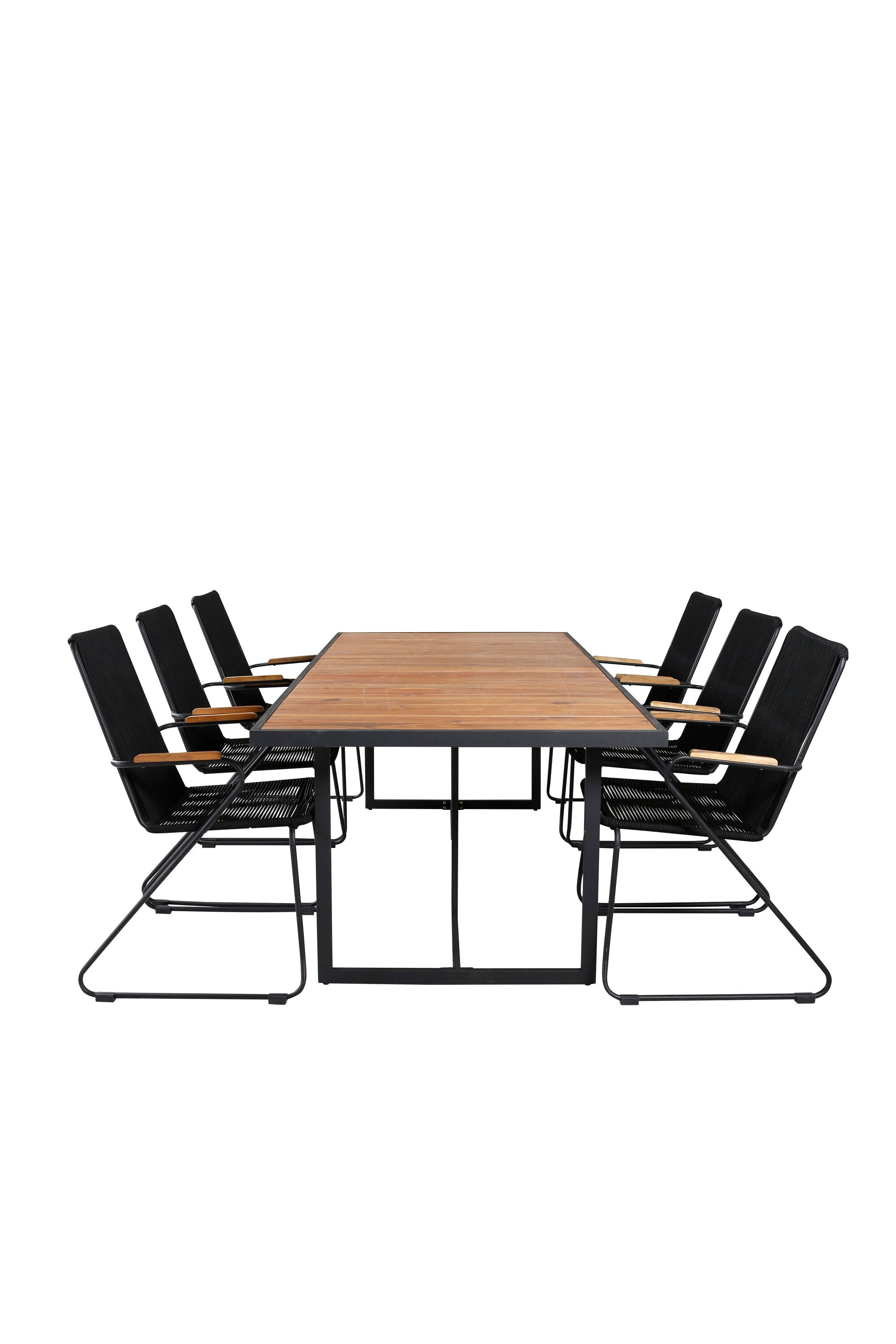Khung Rechteckiges Gartentisch-Set + Bois
