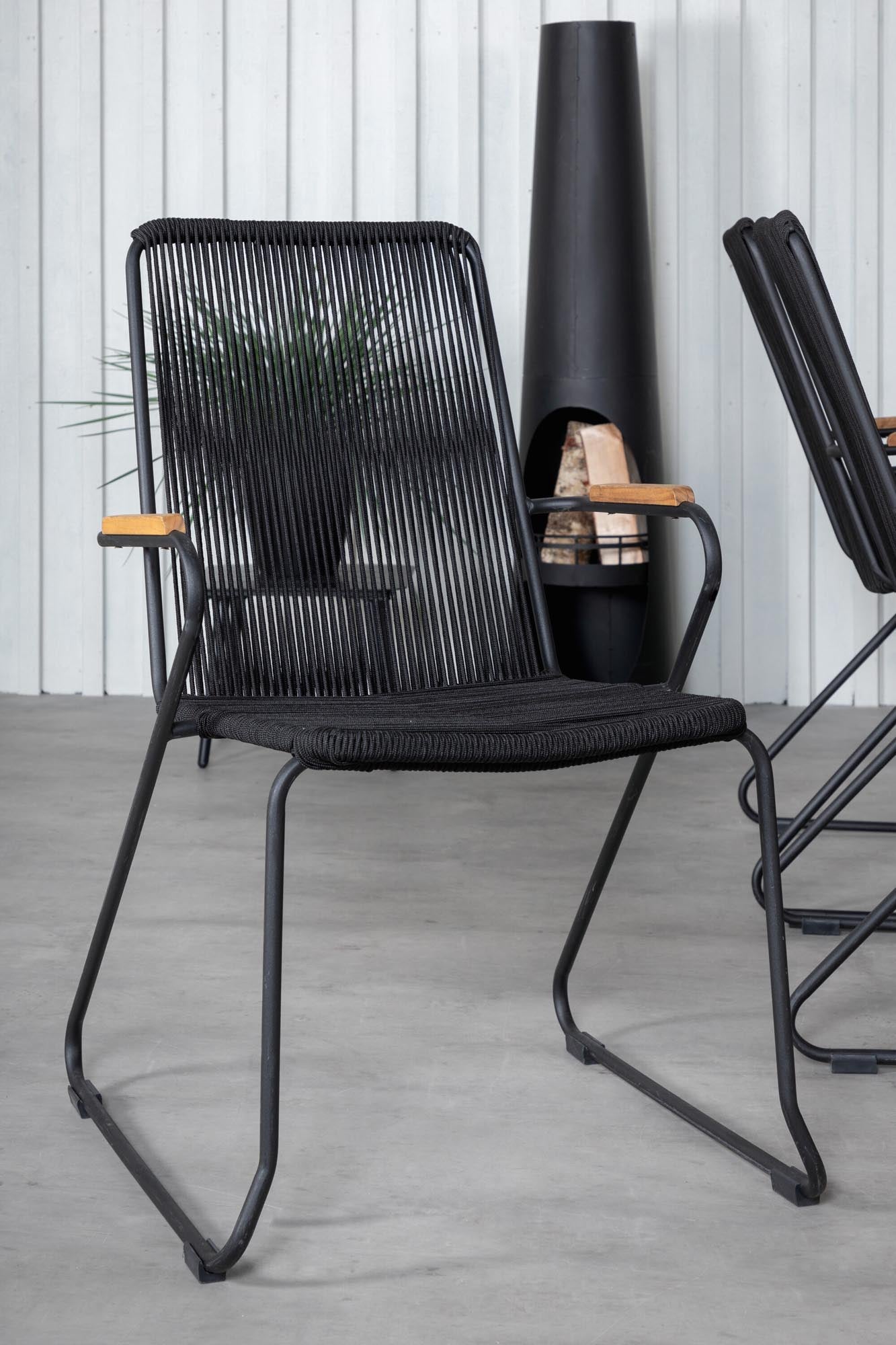 Set di tavoli da giardino rettangolare a mano + bois