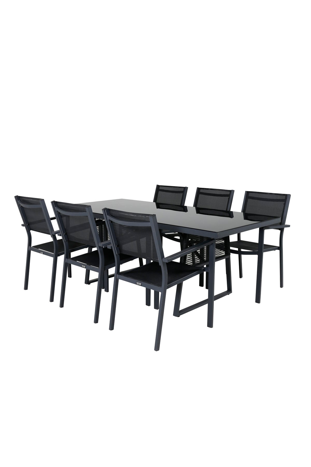 Dallas Gartentisch Set in Schwarz Schwarz präsentiert im Onlineshop von KAQTU Design AG. Gartentischset ist von Venture Home