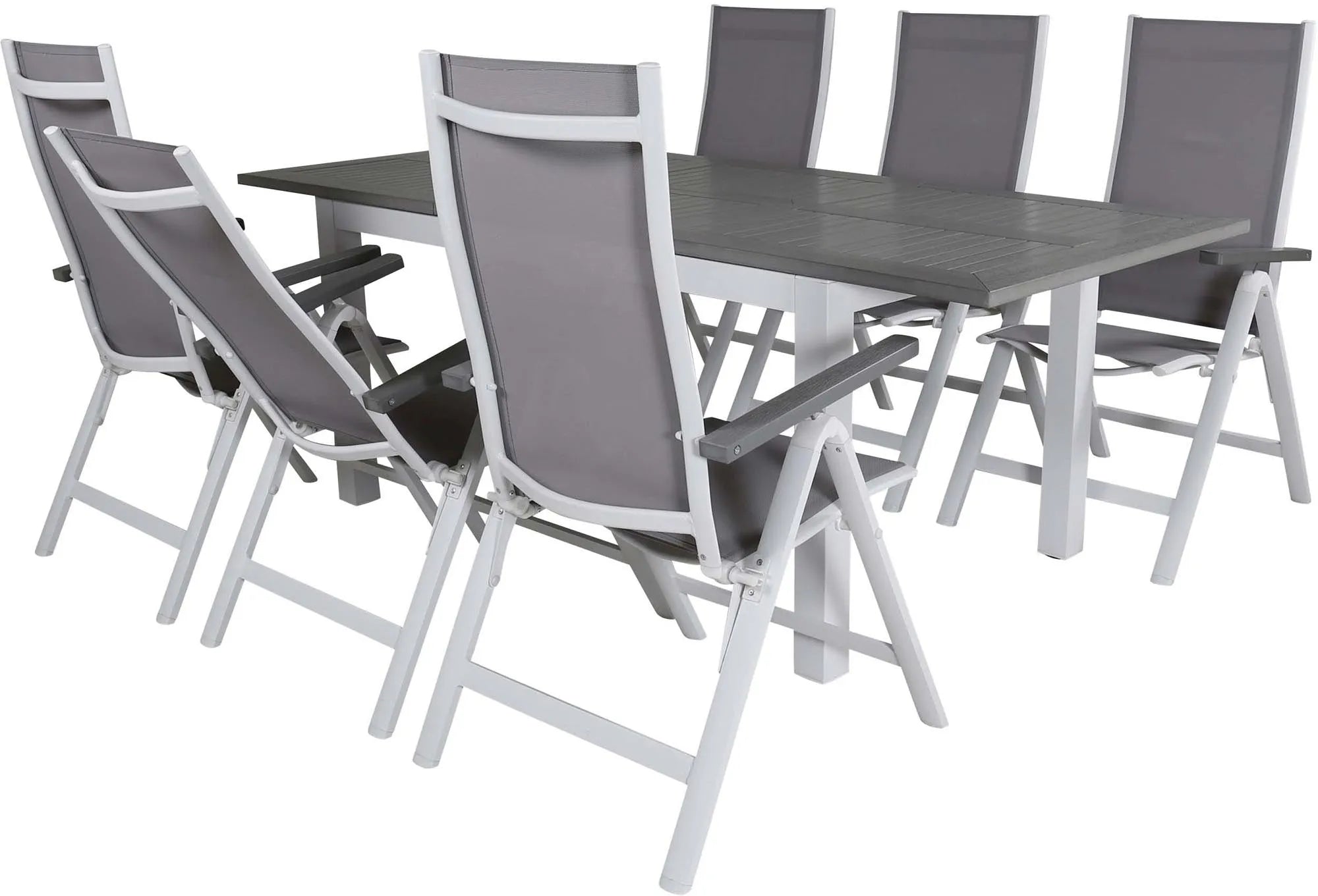 Venture Home Albany: Anpassbares Outdoor-Set mit 6 Stühlen.