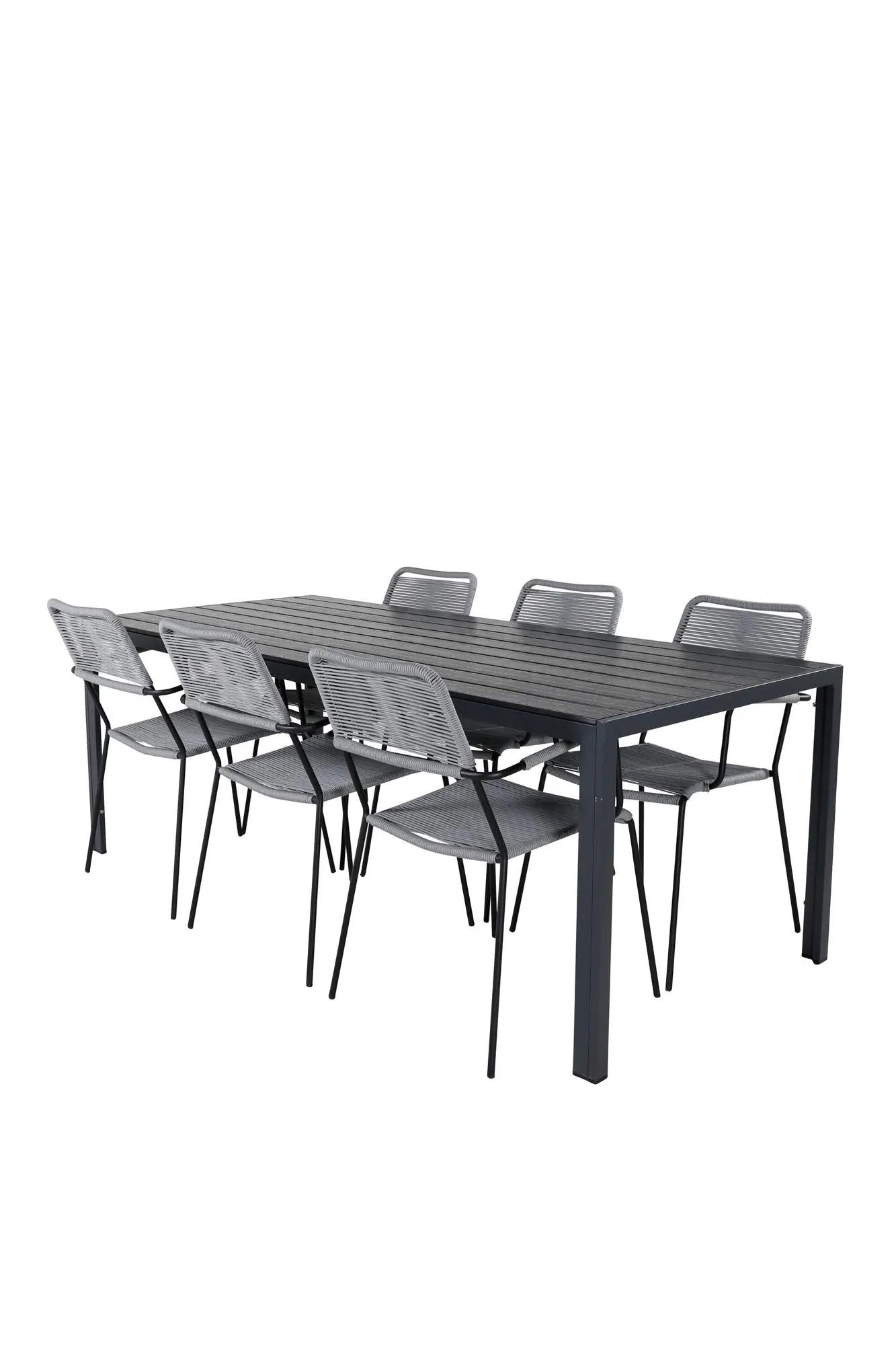 Modernes Ess-Set: Break Tisch mit 6 Lindos Sesseln von Venture Home.