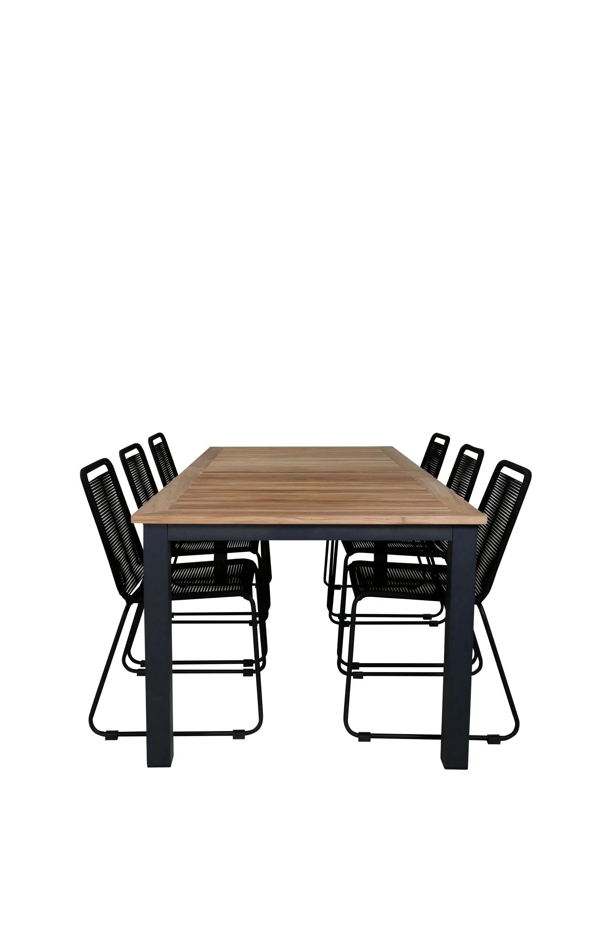 Elegantes, ausziehbares Teakholz-Set für stilvolle Gartenmomente mit bequemen Lindos-Stühlen.