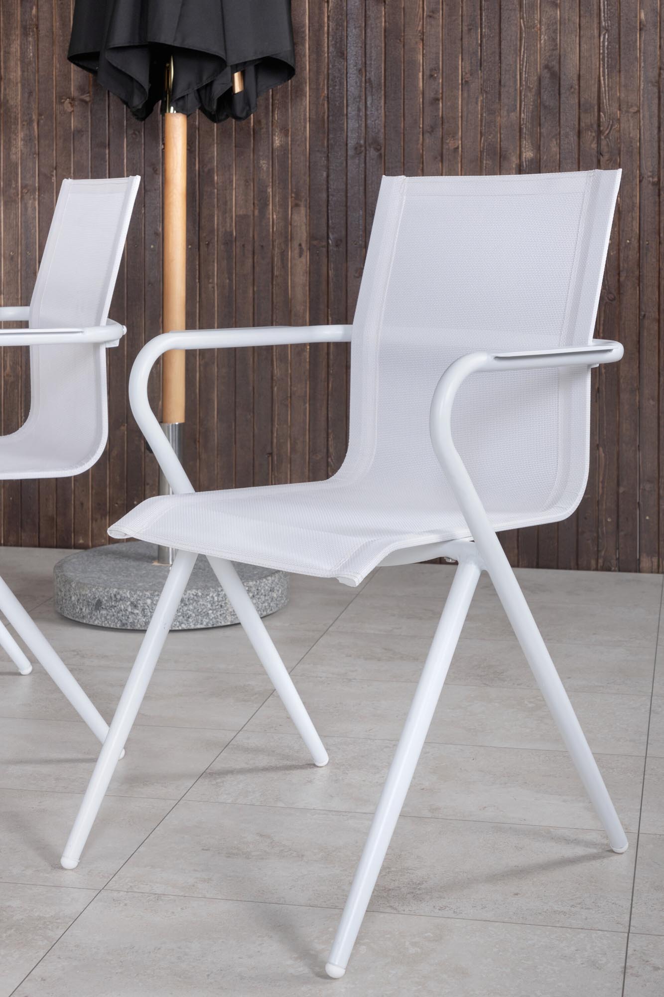 Mexiko Outdoor-Tischset + Alina ⌀140cm/6St. in Grau weiss präsentiert im Onlineshop von KAQTU Design AG. Gartentischset ist von Venture Home