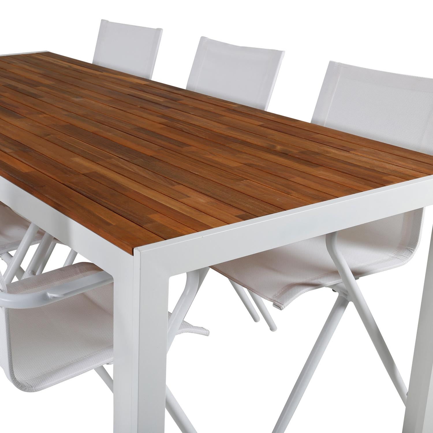 Bois Outdoor-Tischset + Alina 200cm/6St. in Grau weiss präsentiert im Onlineshop von KAQTU Design AG. Gartentischset ist von Venture Home