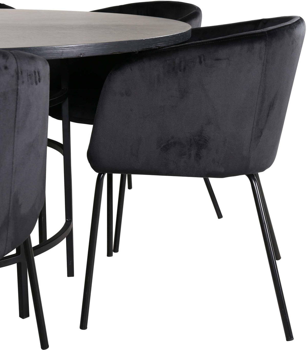 Esszimmerset Copenhagen + Berit ⌀140cm/6St. in Schwarz präsentiert im Onlineshop von KAQTU Design AG. Esszimmerset ist von Venture Home