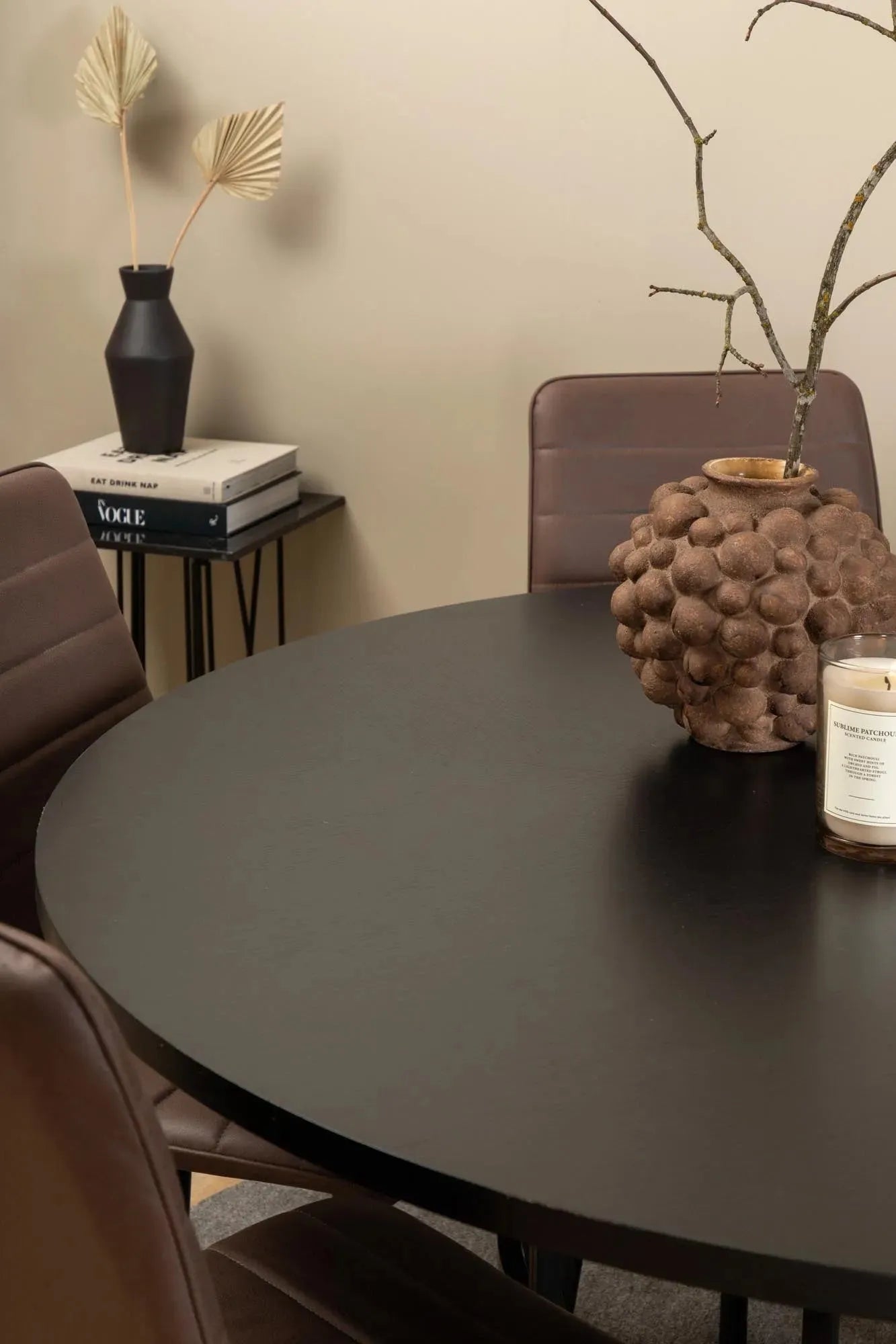 Elegantes Esszimmerset Copenhagen + Windu für 6 Personen, Ø140cm.