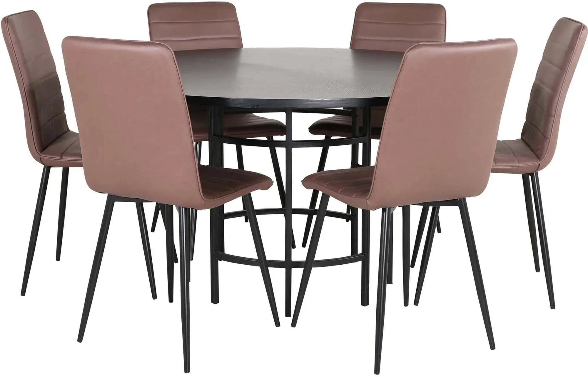 Elegantes Esszimmerset Copenhagen + Windu für 6, Ø140cm, von Venture.