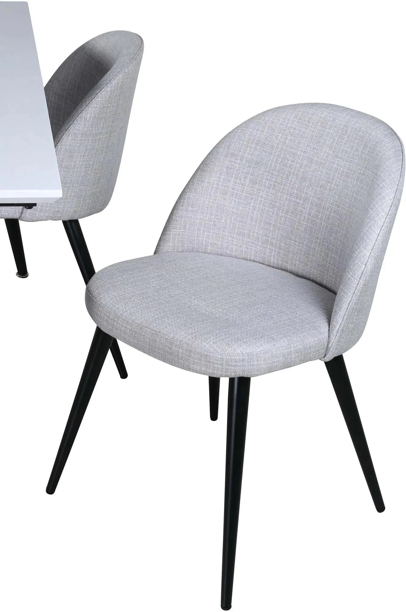 Elegantes Jimmy Esszimmerset mit 4 Samtstühlen, 150cm, von Venture Home.