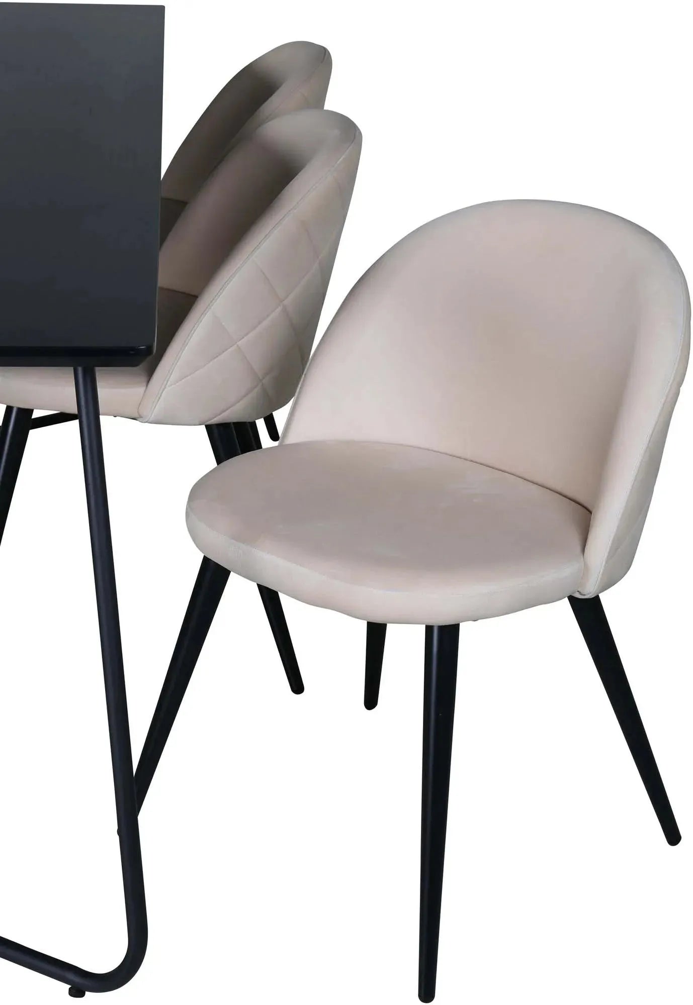 Petra Esszimmerset: 6 luxuriöse Samtstühle, 190cm, von Venture Home.