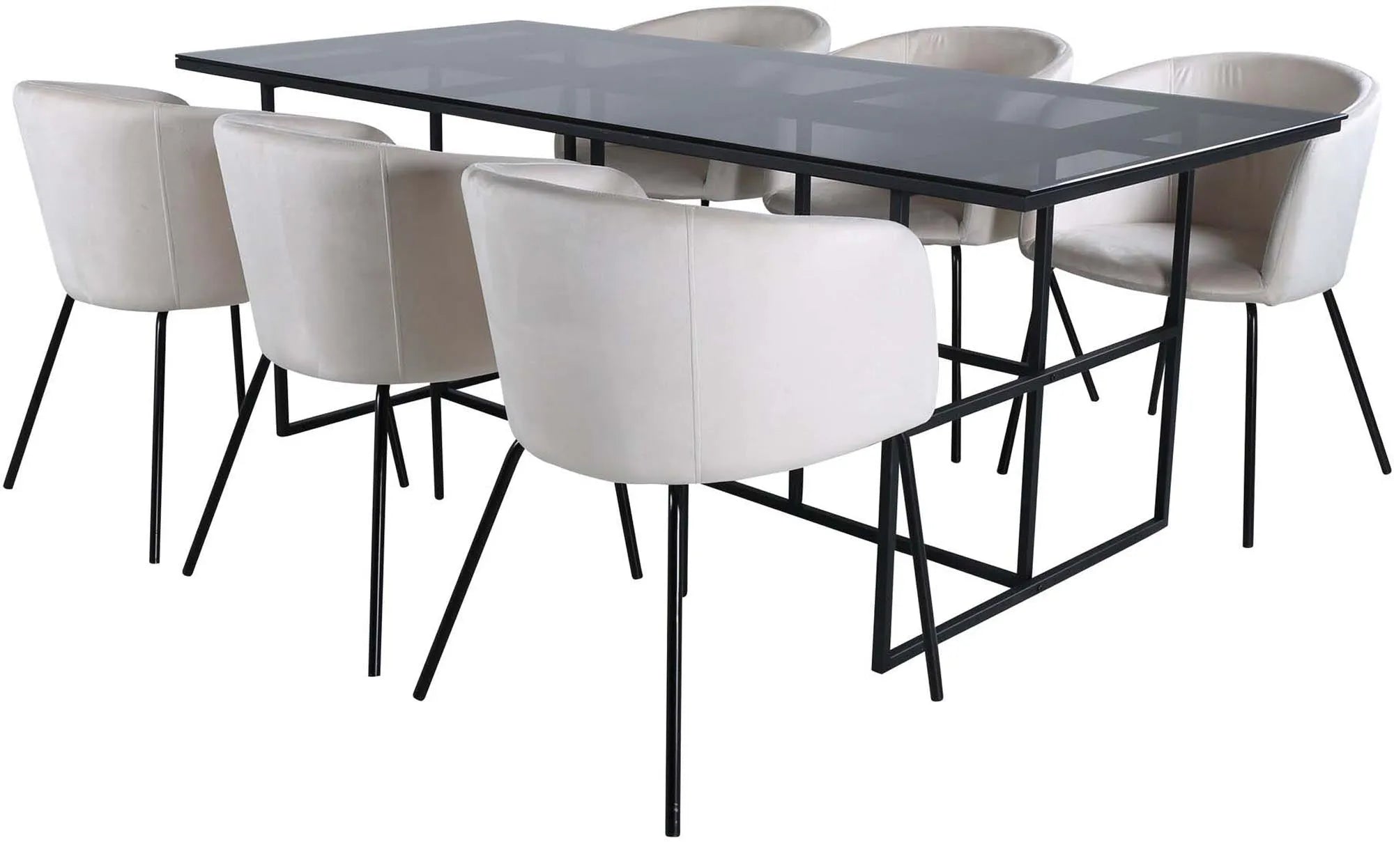Elegantes Leif Esszimmerset mit 6 Stühlen, ideal für große Räume.