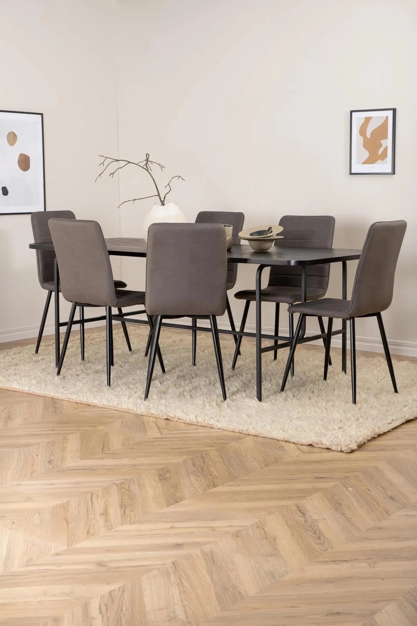 Stilvolles Uno Esszimmerset für 6, 200cm Tisch von Venture Home.