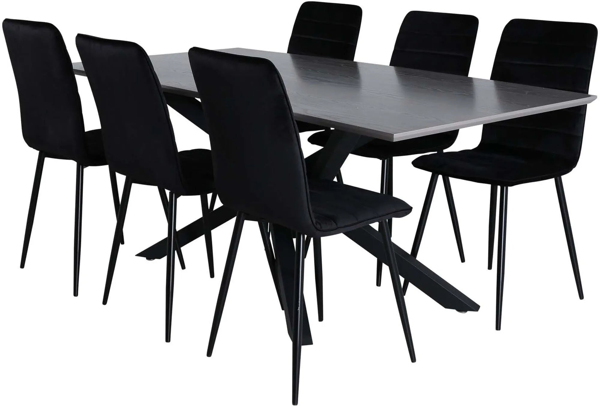 Elegantes Piazza Esszimmerset: 180cm Tisch mit 6 Windu Stühlen.