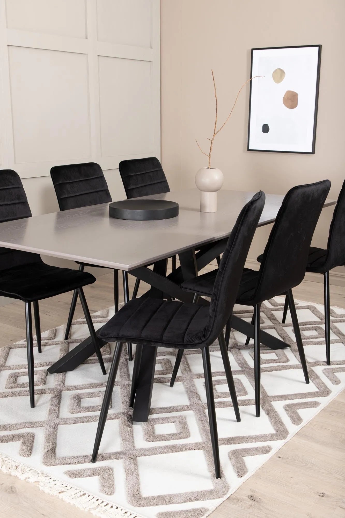 Modernes Piazza Esszimmerset: 180cm Tisch mit 6 Windu Stühlen.