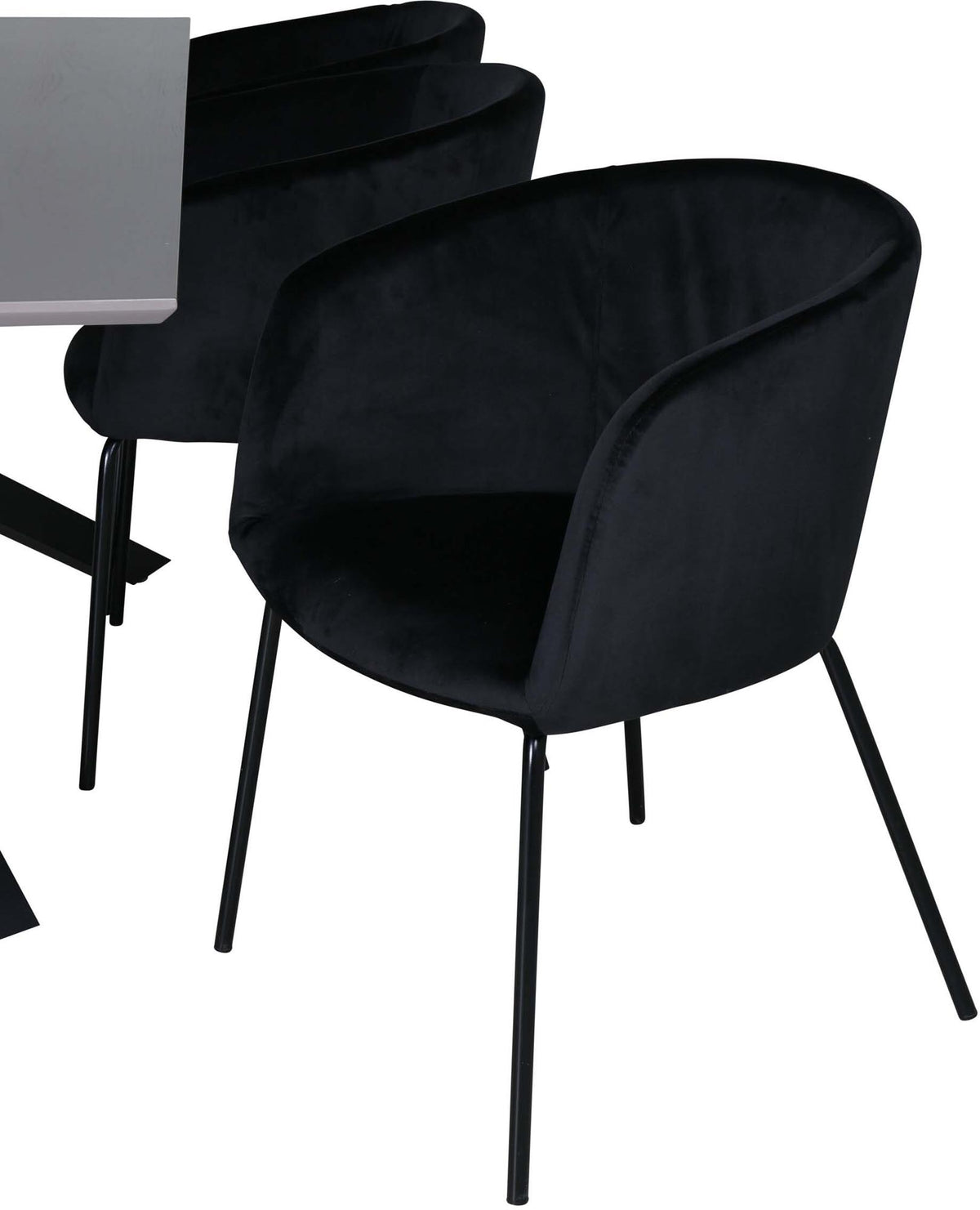 Piazza Esszimmerset + Berit 180cm/6St. in Grau / Schwarz präsentiert im Onlineshop von KAQTU Design AG. Esszimmerset ist von Venture Home