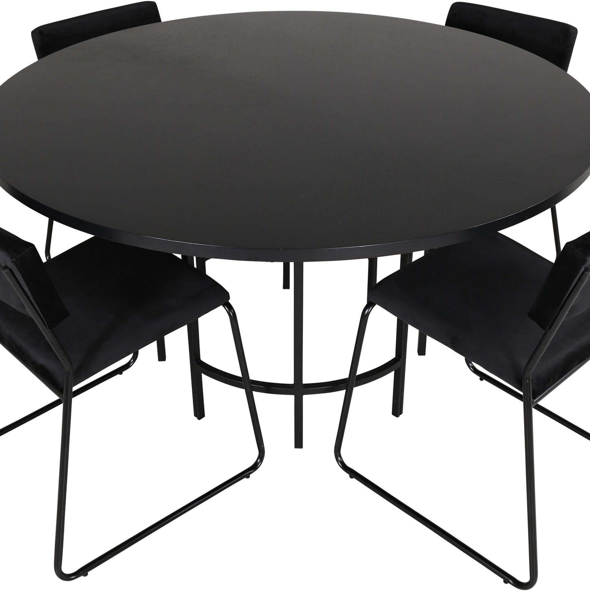 Esszimmerset Copenhagen + Kenth ⌀140cm/4St. in Schwarz präsentiert im Onlineshop von KAQTU Design AG. Esszimmerset ist von Venture Home