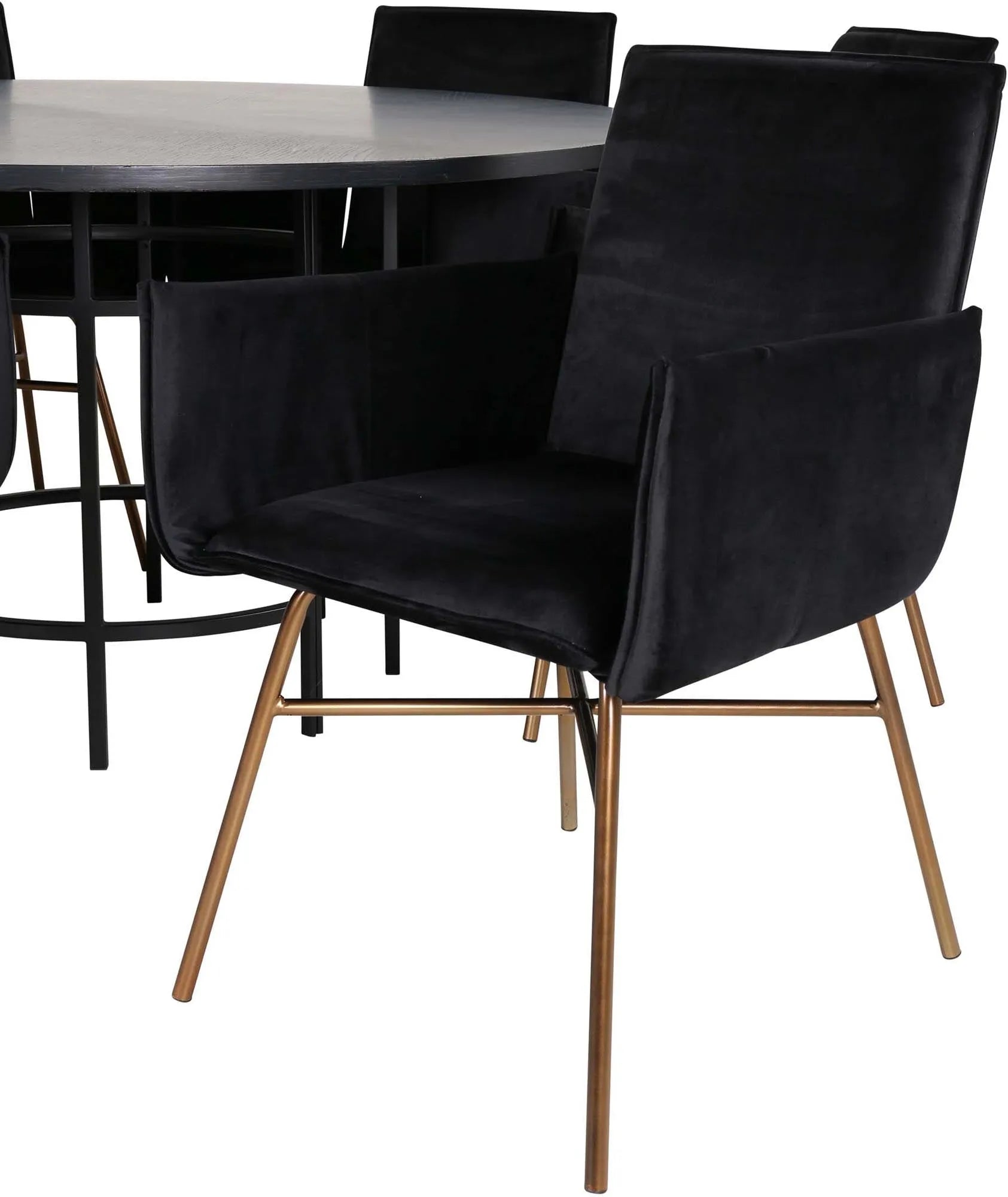 Stilvolles Esszimmerset für 6, rund, 140cm, skandinavische Eleganz.