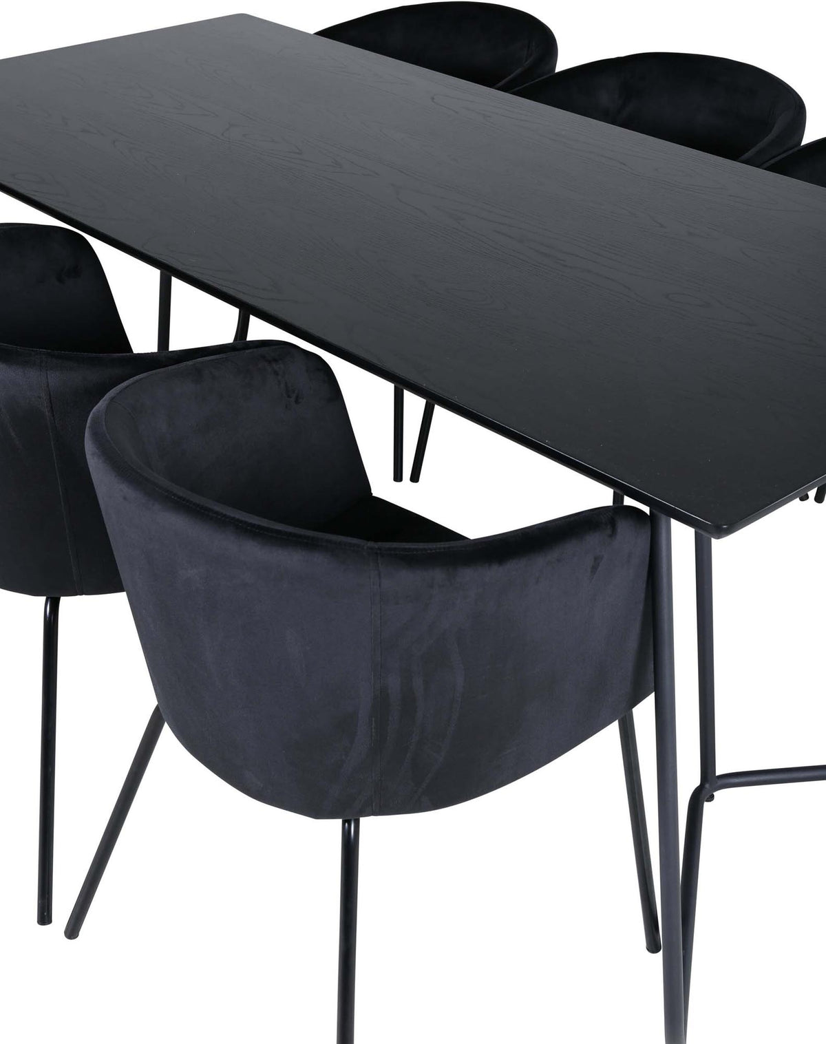 Petra Esszimmerset + Berit 190cm/6St. in Schwarz präsentiert im Onlineshop von KAQTU Design AG. Esszimmerset ist von Venture Home