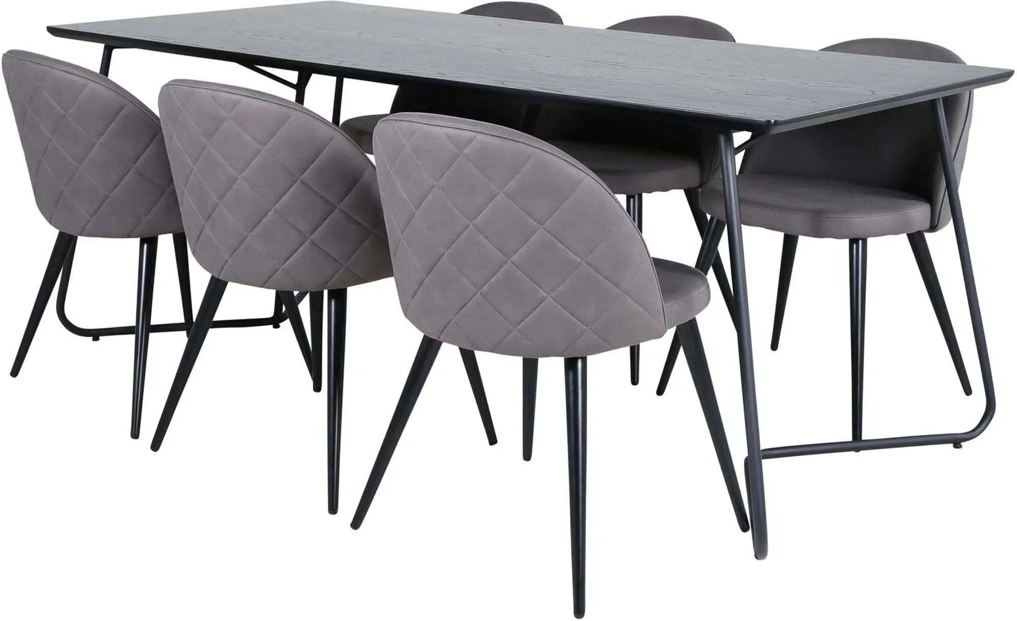 Petra Esszimmerset: Stilvolles Design mit 6 Samtstühlen, 190cm.