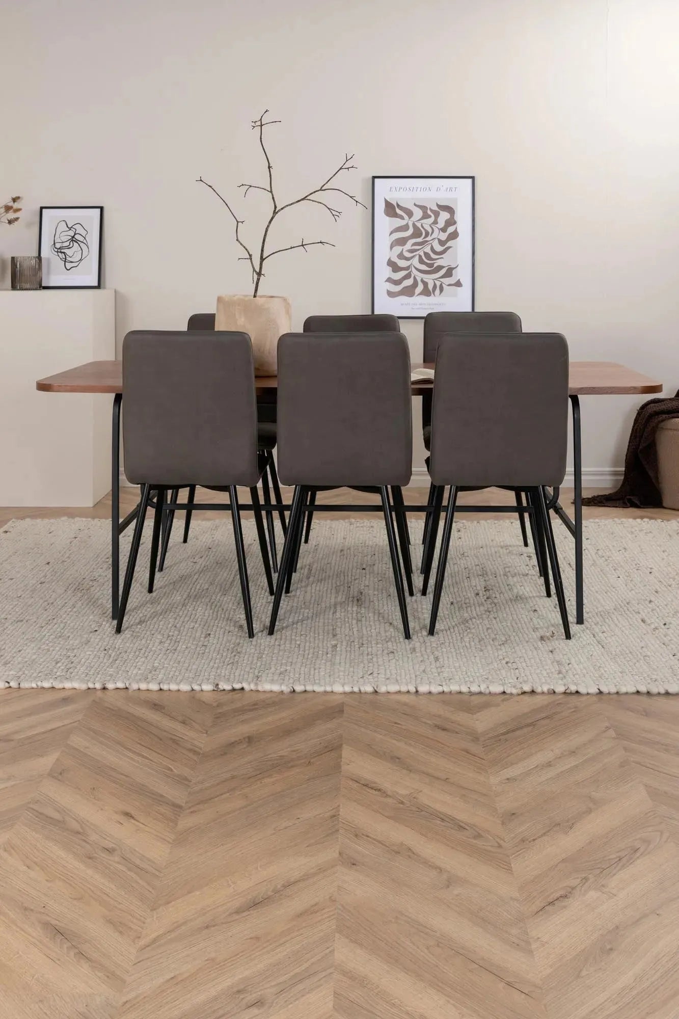 Elegantes Uno Esszimmerset für 6 Personen, 200cm Tisch von Venture Home.
