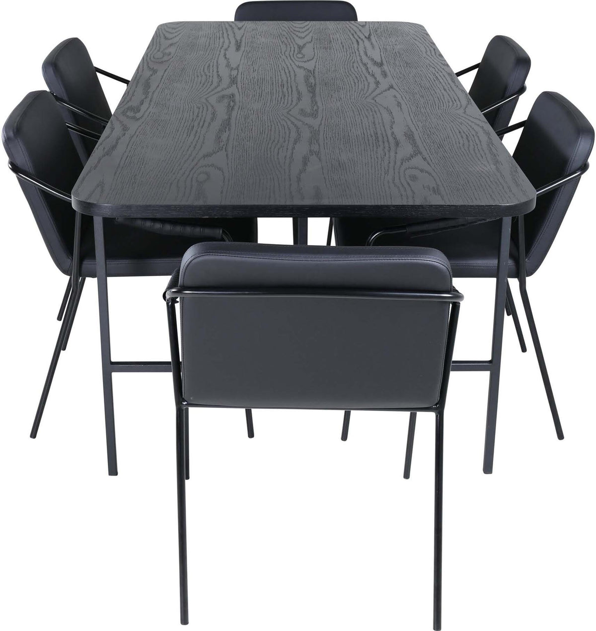 Uno Esszimmerset + Tvist 200cm/6St. in Schwarz präsentiert im Onlineshop von KAQTU Design AG. Esszimmerset ist von Venture Home