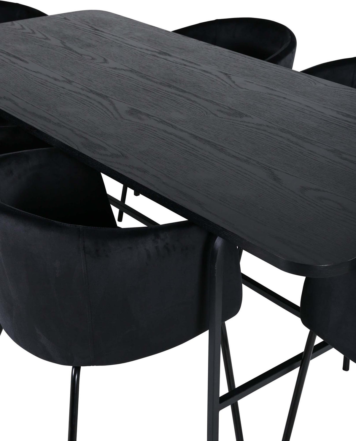 Uno Esszimmerset + Berit 200cm/6St. in Schwarz präsentiert im Onlineshop von KAQTU Design AG. Esszimmerset ist von Venture Home
