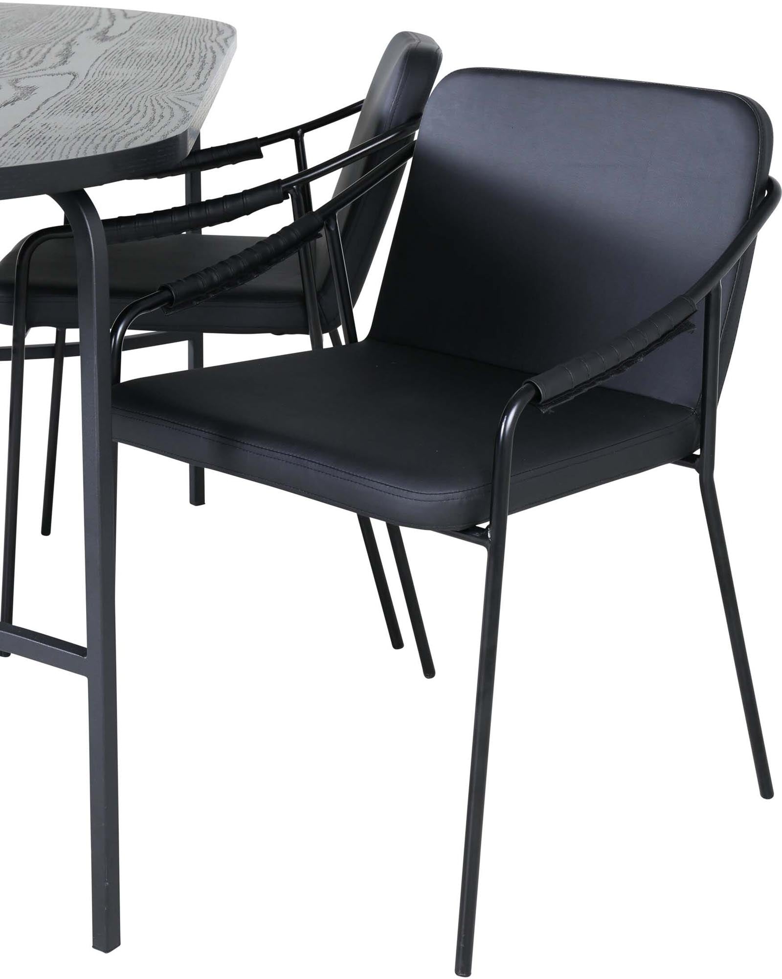 Skate Esszimmerset + Tvist 200cm/4St. in Schwarz präsentiert im Onlineshop von KAQTU Design AG. Esszimmerset ist von Venture Home