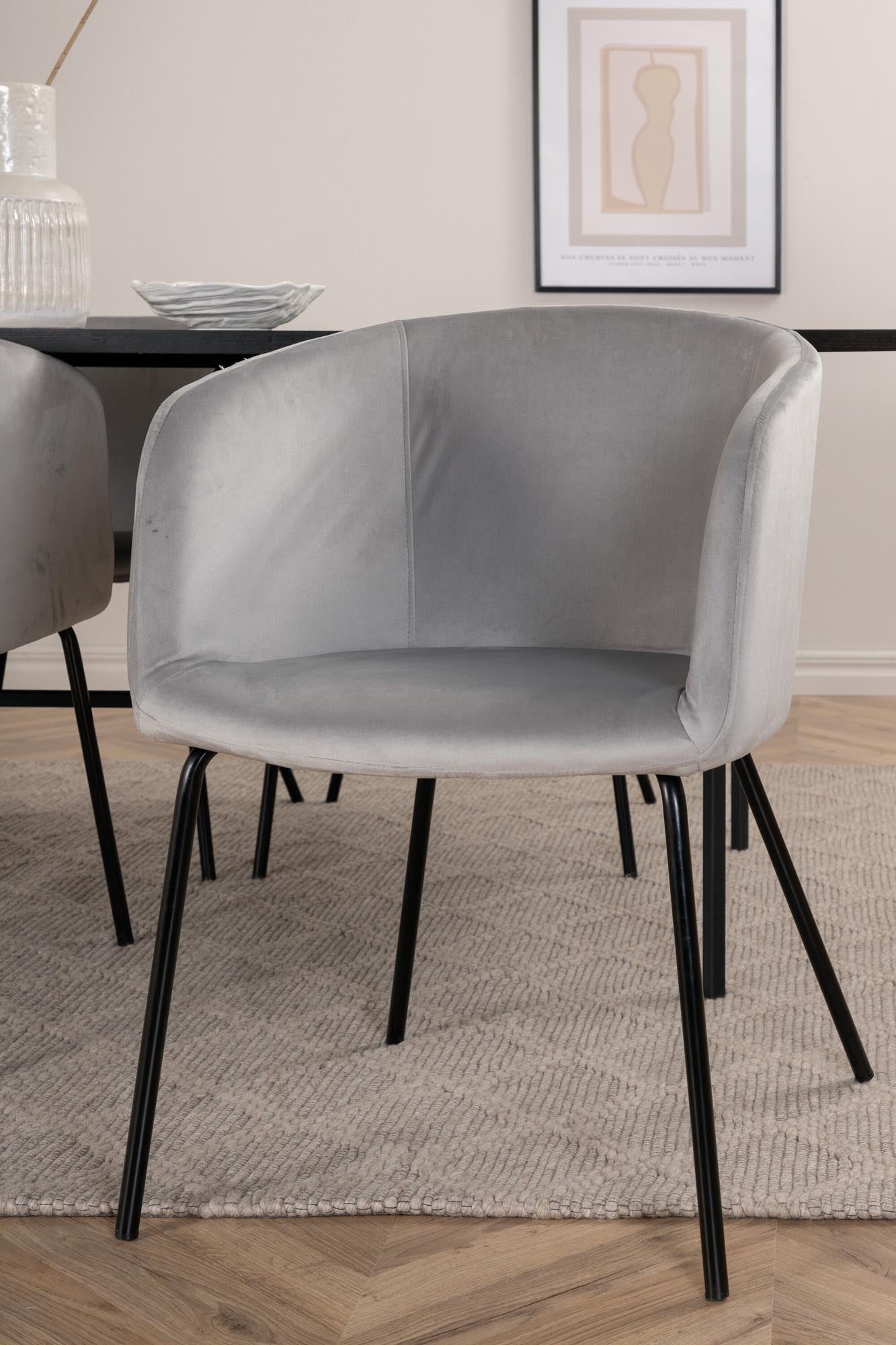 Skate Esszimmerset + Berit 200cm/4St. in Schwarzgrau präsentiert im Onlineshop von KAQTU Design AG. Esszimmerset ist von Venture Home